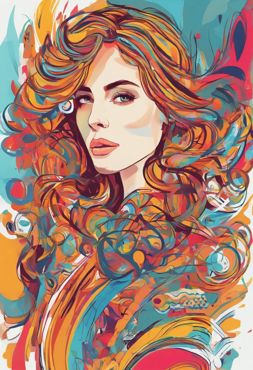 Retrato de uma mulher linda atraente, usando uma blusa de moletom,inspirada em "Karen Gillan", trending on art station, estilo de rua, Pose intimidadora, roupas com moda,