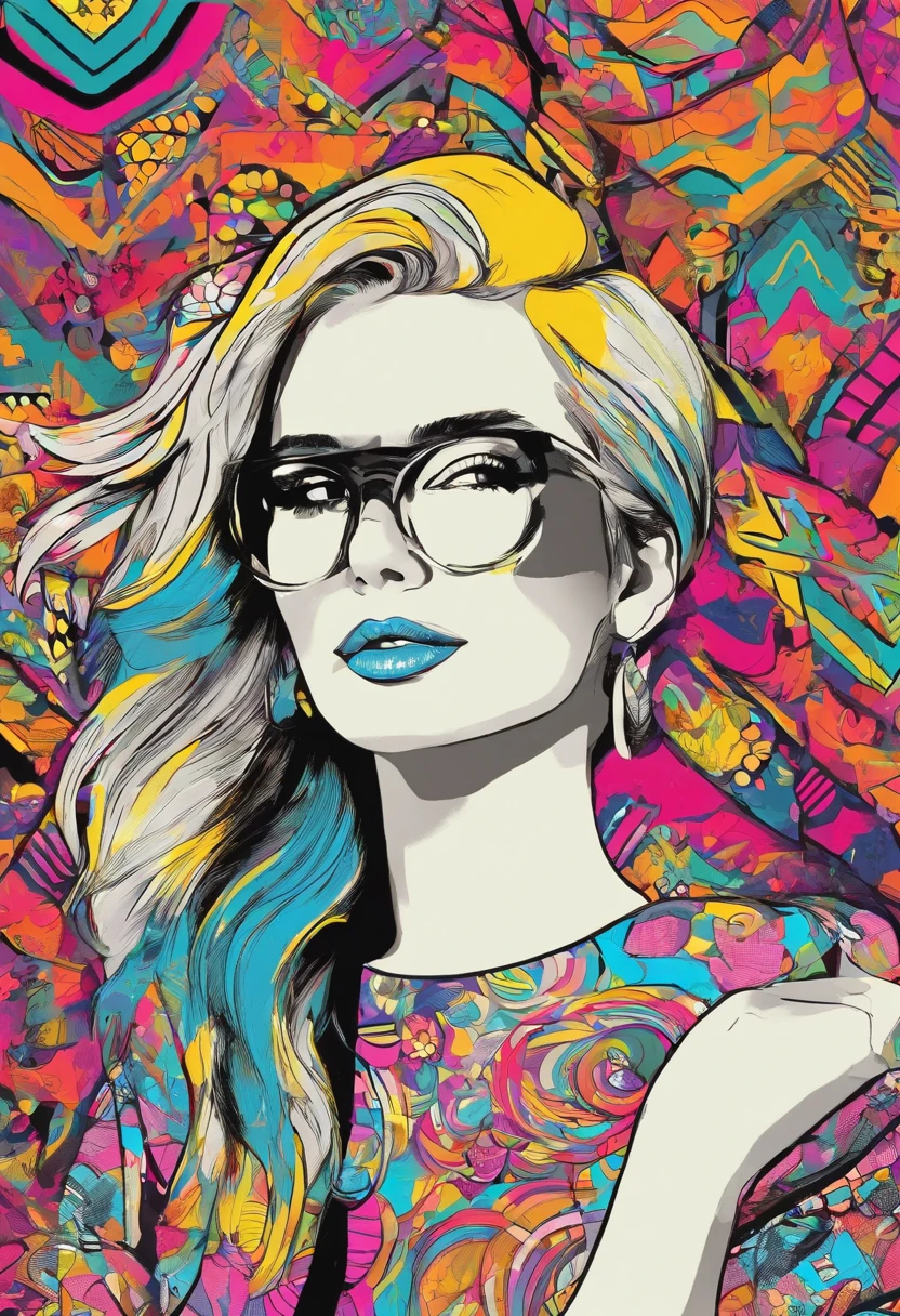 Retrato de uma mulher linda atraente, usando uma blusa de moletom，inspirada em "Karen Gillan", trending on art station, estilo de rua, Pose intimidadora, roupas com moda, arte de rua
