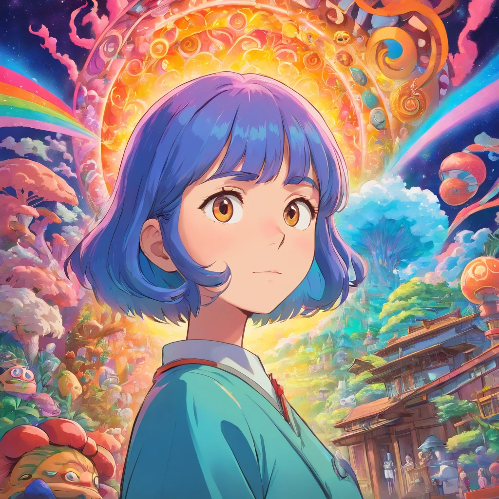 An extremely psychedelic portrait of a therapist, Surreal, LSD, face, Detailed, Intricate, elegant, agile, Highly detailed, Digital painting, Art Station, concept-art, smooth, Sharp focus, illustration