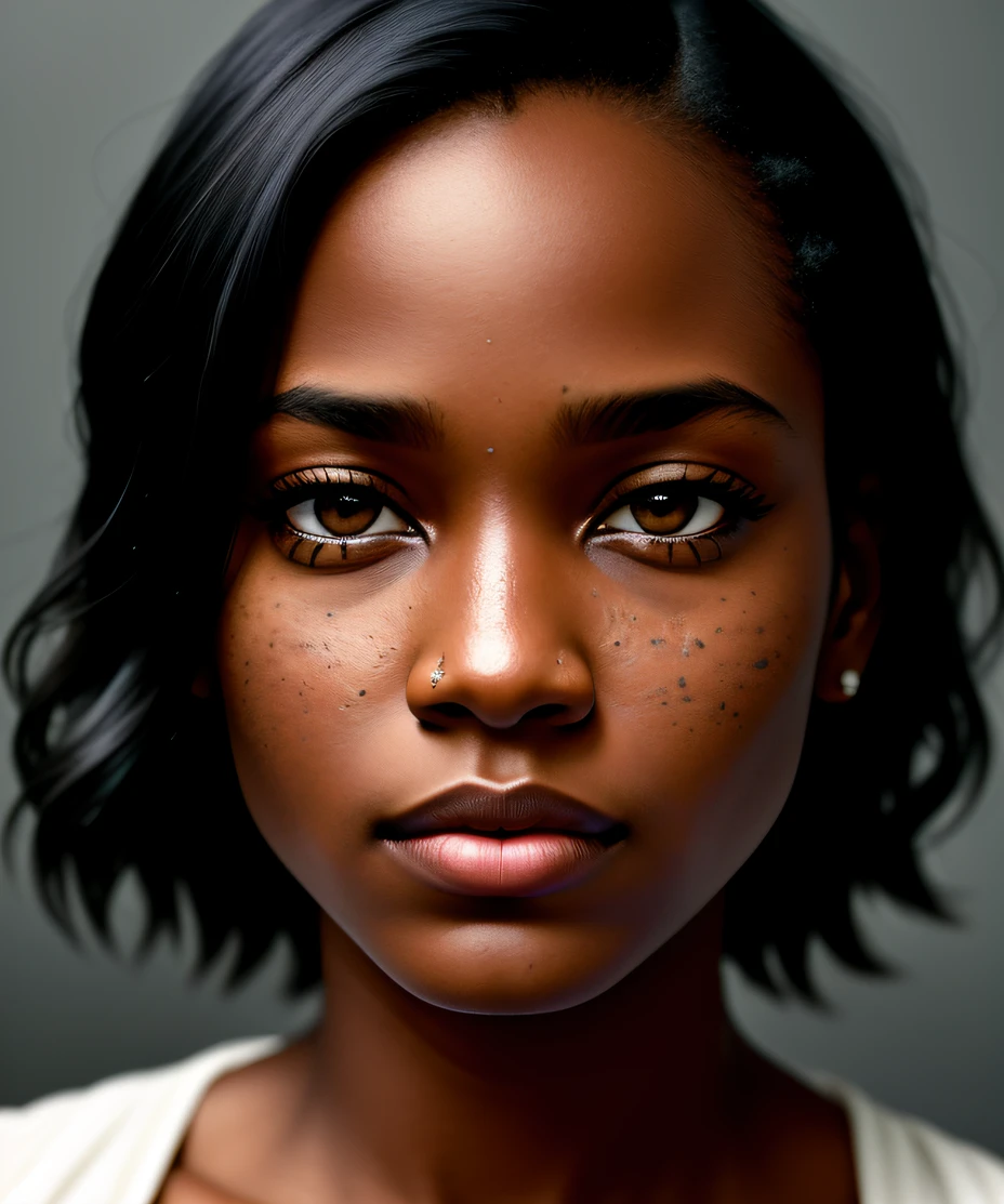 blkmndy, aggression, flirting with the camera, natural skin texture, hyper realism soft light, close up portrait photo by Annie Leibovitz, film, studio lighting, detailed skin, ultra realistic, bokeh, sharp features