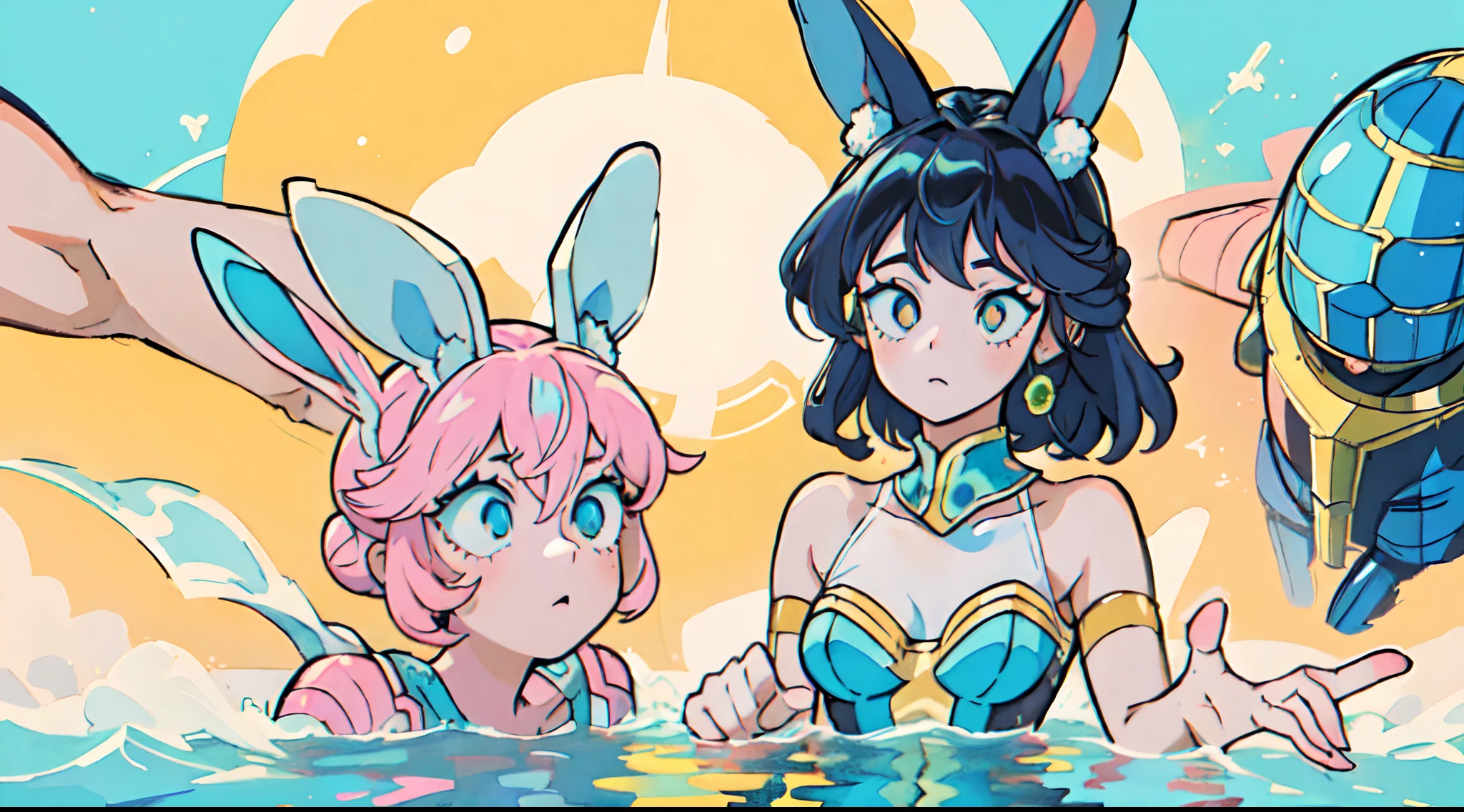 Duo, score_9,score_8_up,score_7_up, source_cartoon, kemono style, (Anthro furry Umbreon female, Umbreon tail), and an (Anthro furry espeon female, espeon tail), tall slender bodies, naked:1.3, human pov, pov buttjob, hotdogging, collaborative buttjob, viewers cock is between their buttcheeks, side view of them, (proper tail placement on taklbone):2