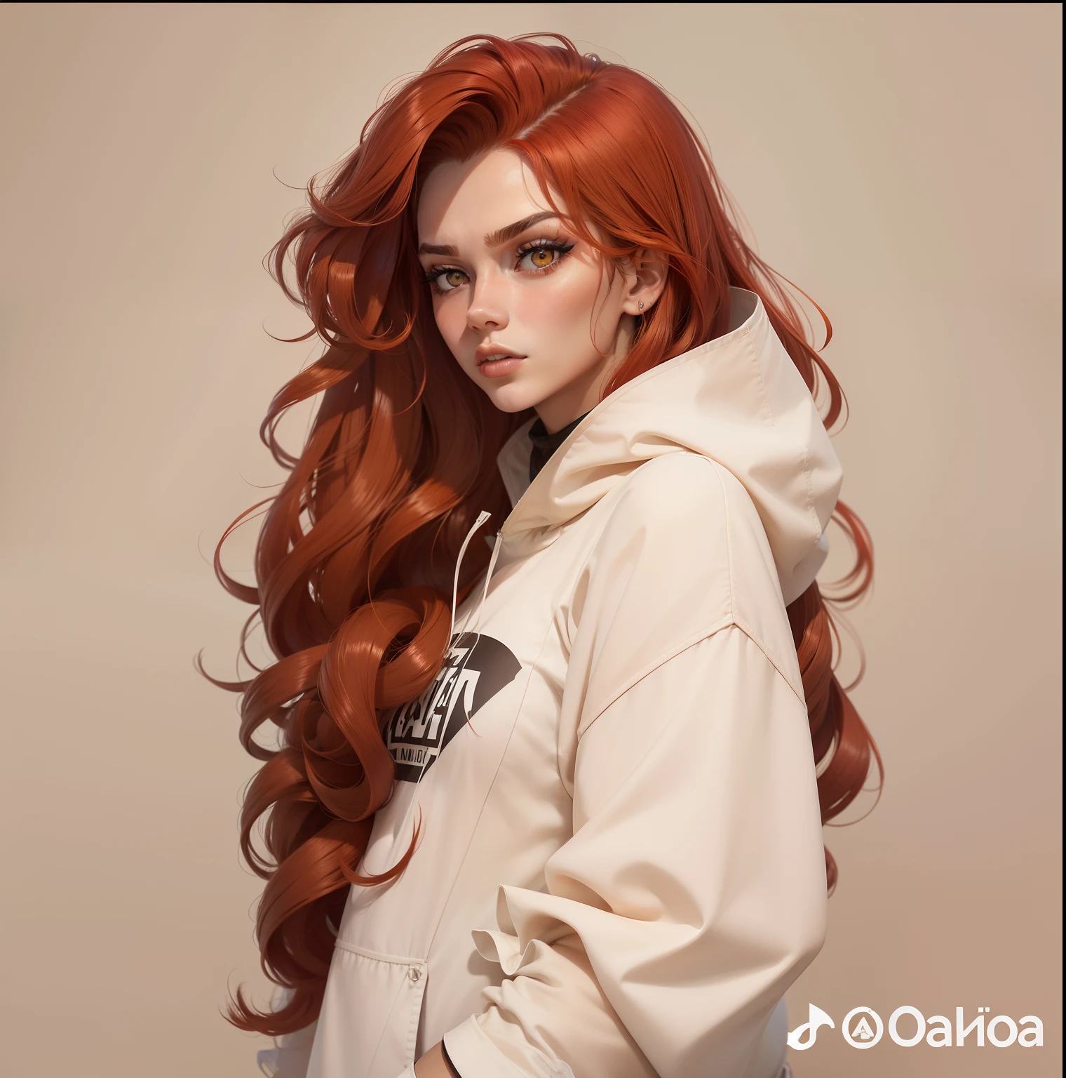 Garota ruiva, cabelo vermelho, cabelo laranja, amber eye, amber eye color, rosto maduro, serious girl, madura, olhar determinado