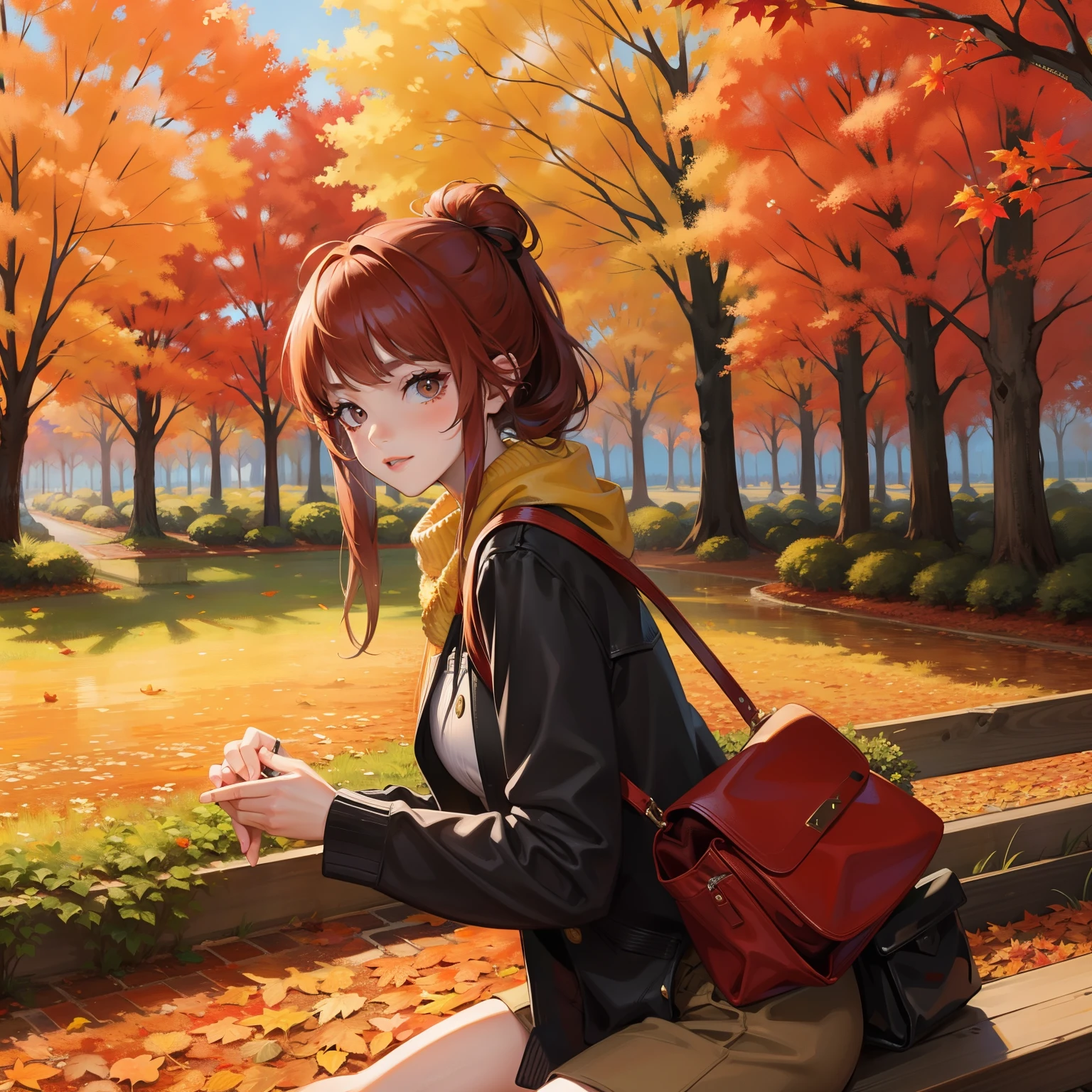 Autumn Park Beautiful Girl