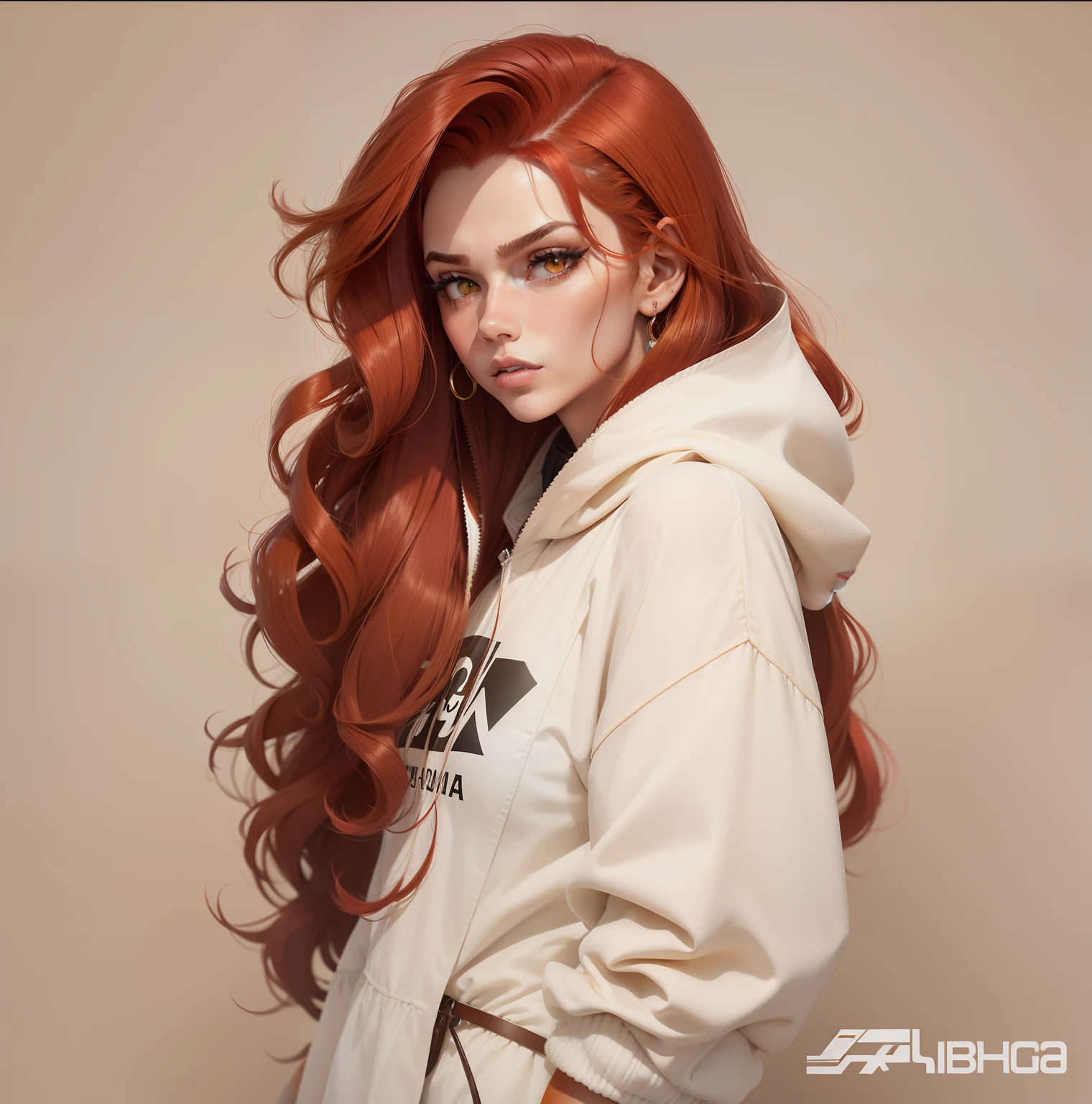 Garota ruiva, cabelo vermelho, cabelo laranja, amber eye, amber eye color, rosto maduro, serious girl, madura, olhar determinado, amber eye, olho claro, olho amarelo