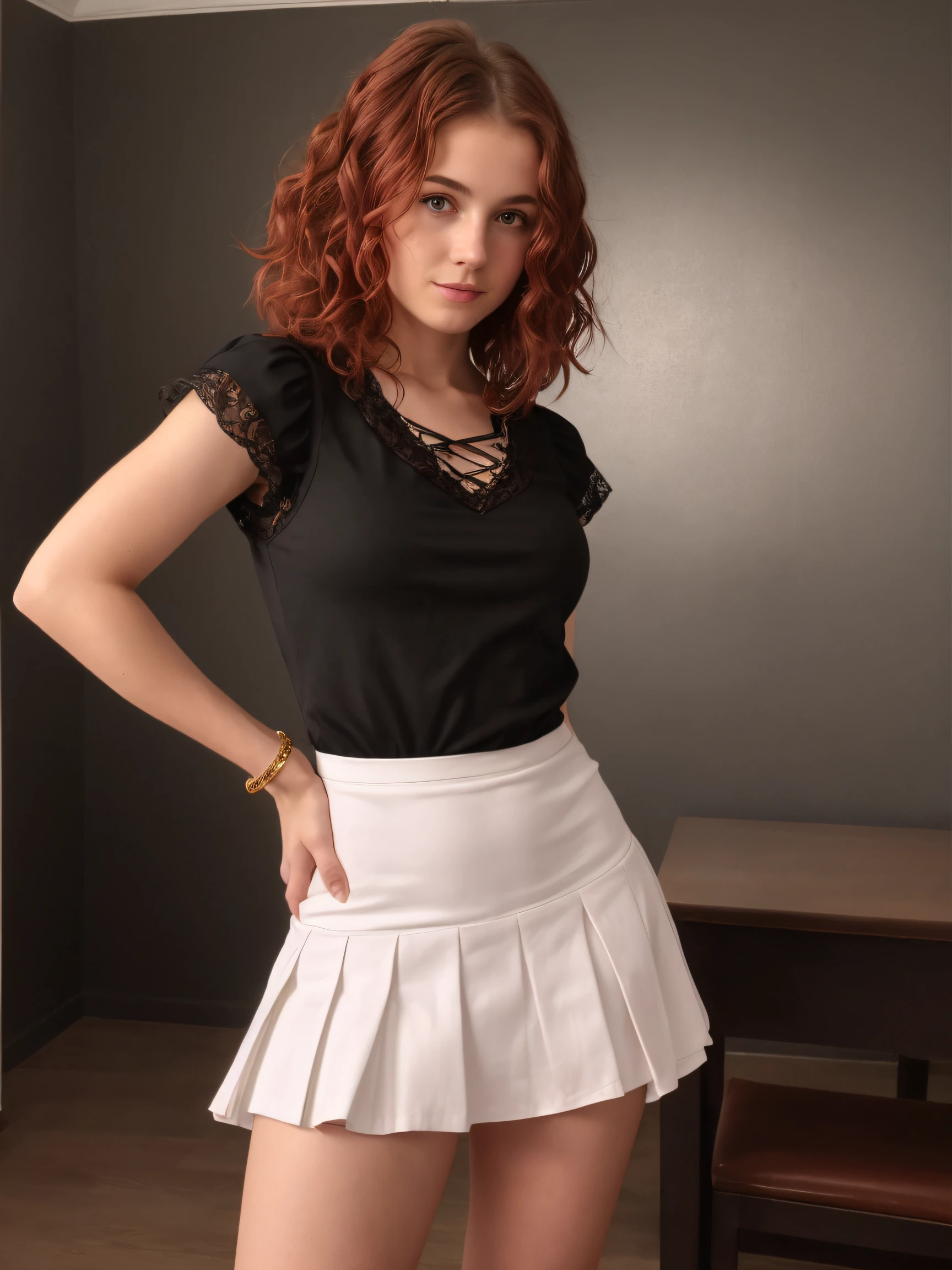 ((prescholer:1.1, short black neck length hair, gothic, wearing a tight short leather dress)), BREAK ((ten year:1.1, pale skin, short black neck length hair, skinny, wearing epic white lace sleeves dress with gold details)),BREAK ((scge:1.1,rly and silky redhead, Wearing a white pleated skirt and pink mini blouse)), BREAK seductive posing, squatting, crouching, standing, volumetric light, stunning beauty, sexy body, symmetrical proportions, intricate details. astonish background