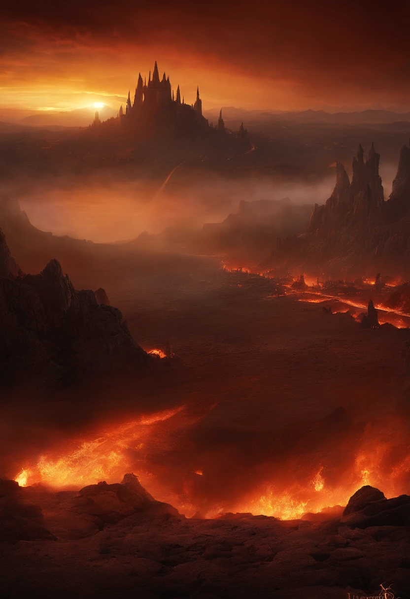 , paisagem do inferno, O fundo do inferno, A batalha final no inferno, Apocalyptic landscapes!!!!!, Mustafar, The Ruins of Hell, ! Apocalyptic landscapes!!, Soberbo D & D A Arte do Sol Escuro, Portas do Inferno, Portas do Inferno, arte conceitual de world of warcraft, Resgate do Submundo!!!!!!