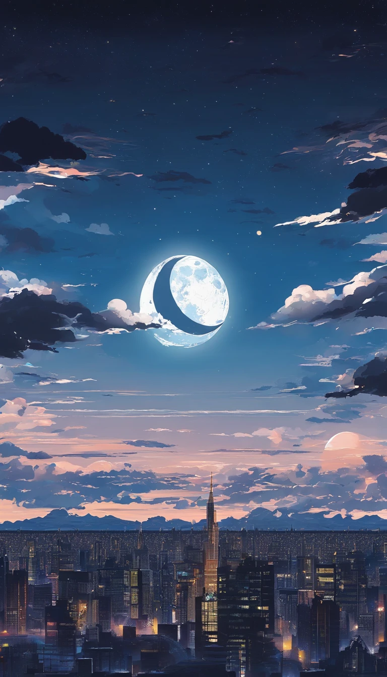 The highest jigao，Extremely fine，Perfect details，4K，8K，anime wallpaper，CG，nigh sky，with black background，Ethereal comic book style，moon full, lunar backdrop, moon on sky, Moonlight background, on moon, Full moon background, with full moon in the sky, moon full, The moon is in the sky, moonlit backdrop, big white moon background, Moon, moon on sky, Behind the moon，moon in clouds，White clouds