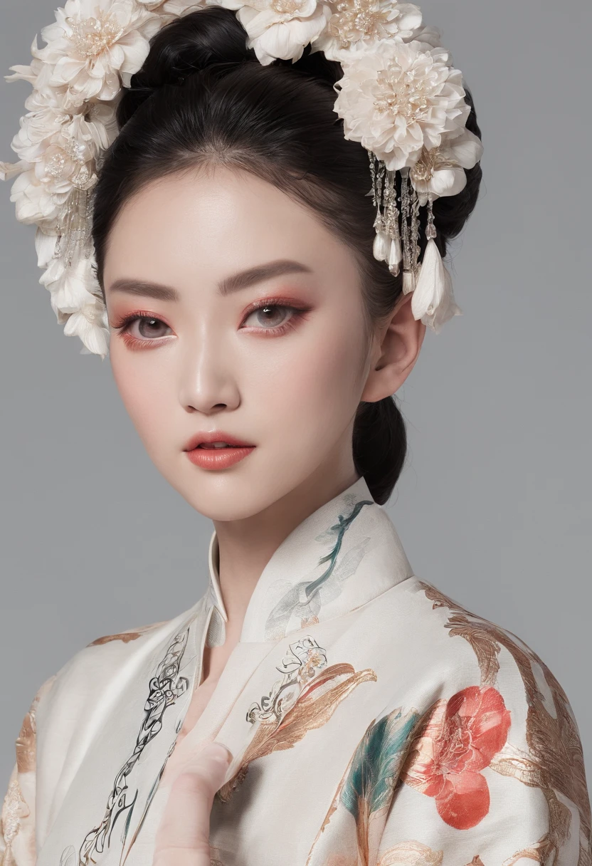 a chinese lady，Tingtingyuli's face is very cute，drowsy, belle --ar 9:16