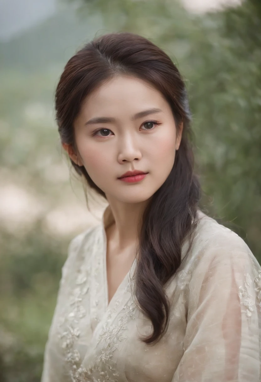 a chinese lady，Tingtingyuli's face is very cute，drowsy, belle --ar 9:16