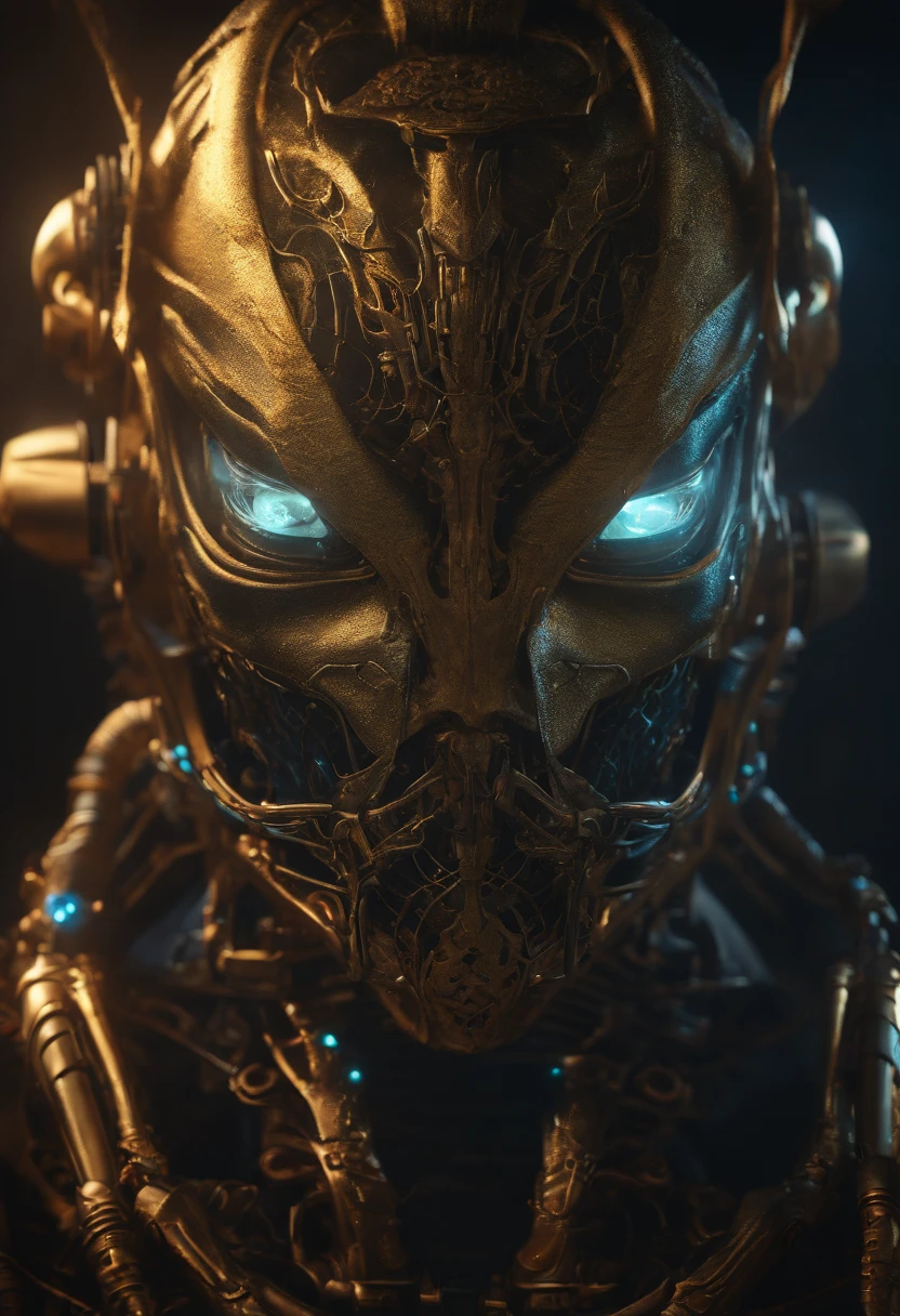 (best quality,4k,8k,highres,masterpiece:1.2),ultra-detailed,(realistic,photorealistic,photo-realistic:1.37),eerie,creepy, bitch,biomechanical,nightmarish,bright colors,light particles,glowing light eyes,mystic,wallpaper art,UHD wallpaper