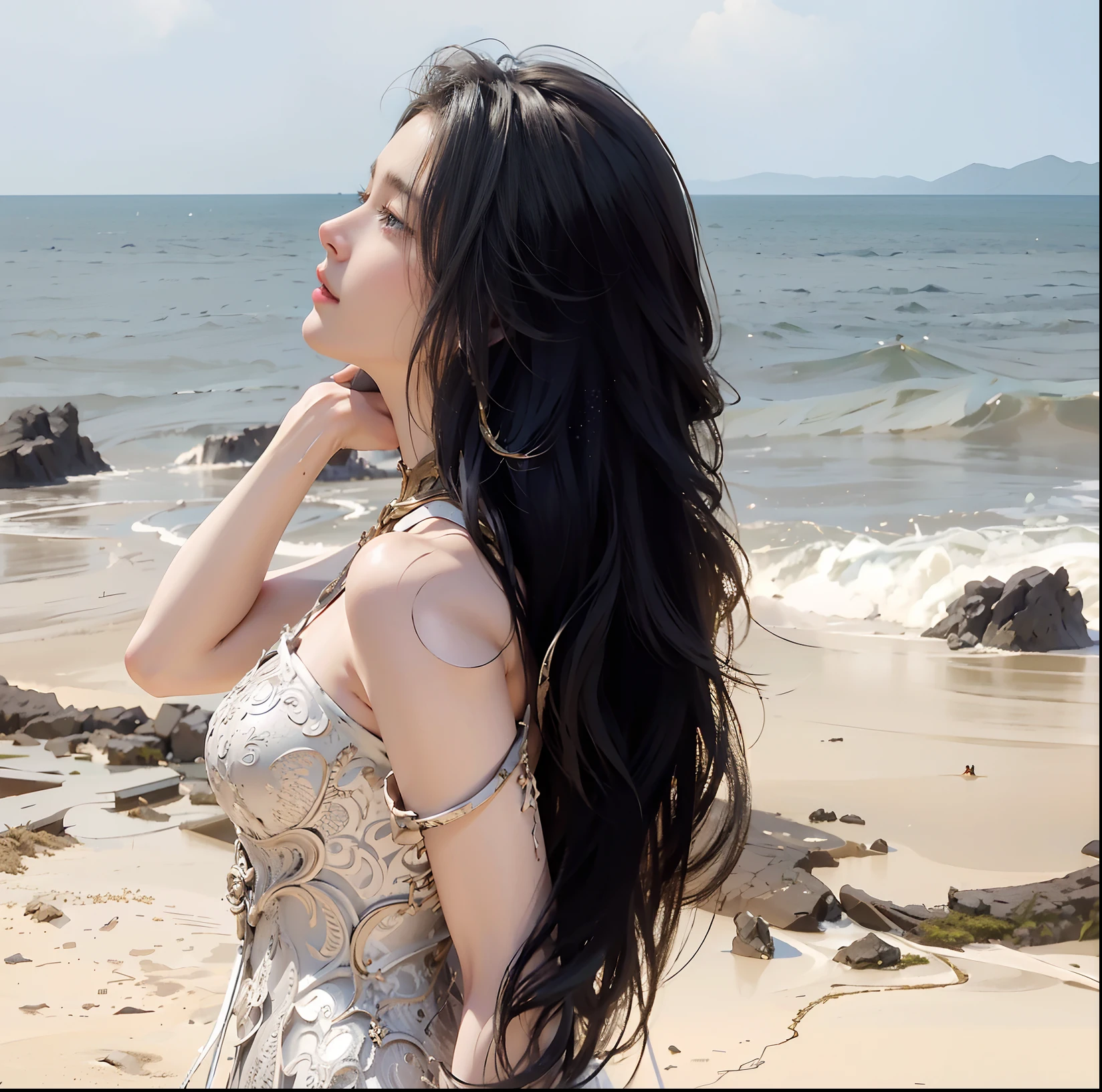 There is a woman in a black dress posing for a photo, Charli Bowater, charli xcx, Kailee Mandel, Violet Myers, Portrait Sophie Mudd, Charmed sexy look, luce sexy, Sensual appearance, sexy face with full makeup, Sexy Gas, hermosa poarch, Charli Bowater y Artgeem, sexy look at the camera