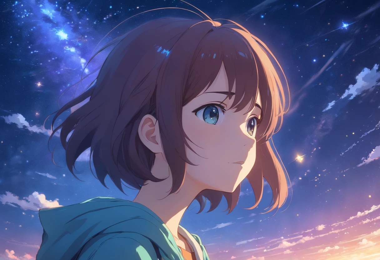The starry sky of the entire galaxy,dream magical