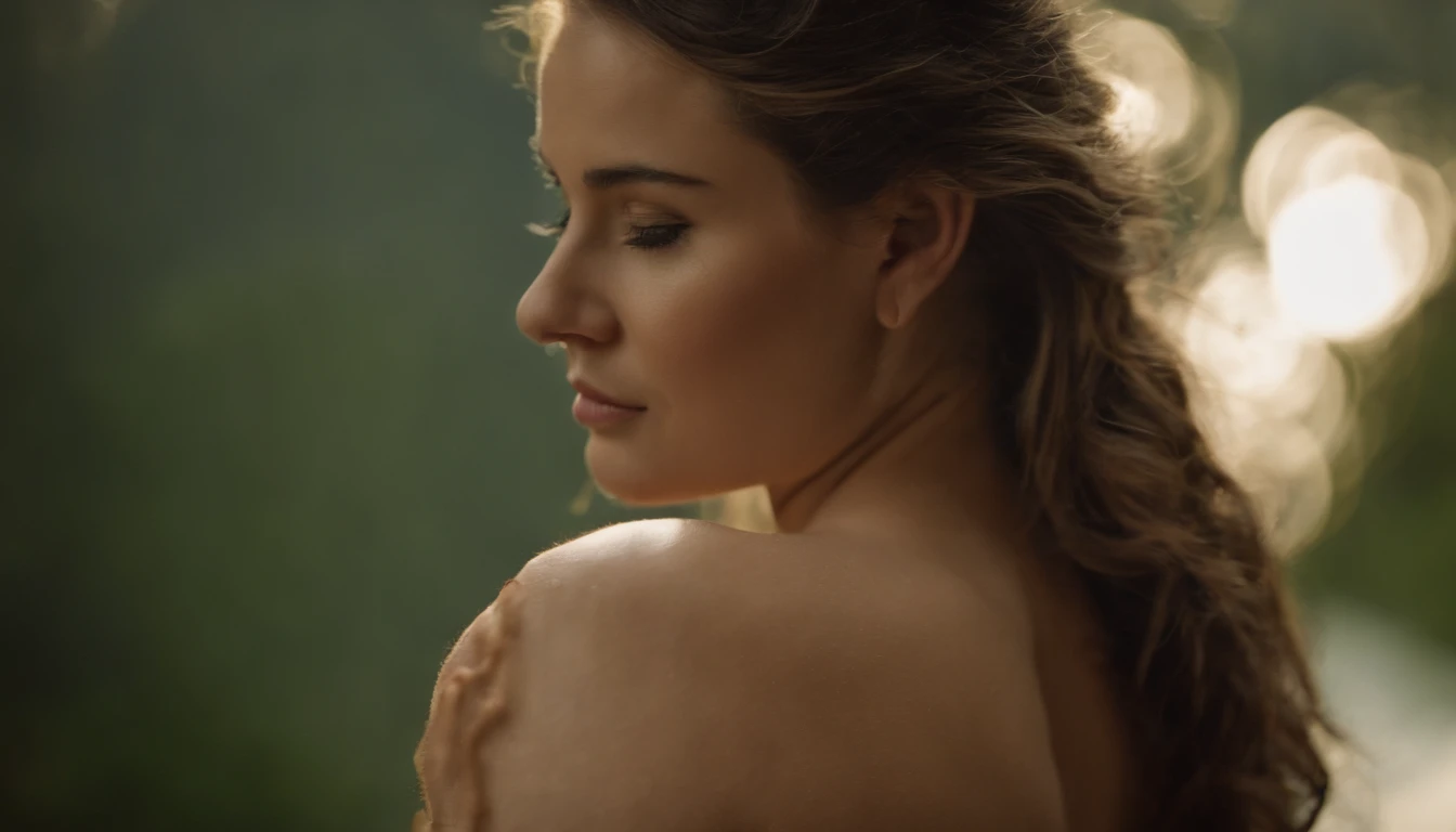 ealistic, plump Beauty shape buttocks, Slender body, narrow waist, from low behind 5meters, lingerie sweat