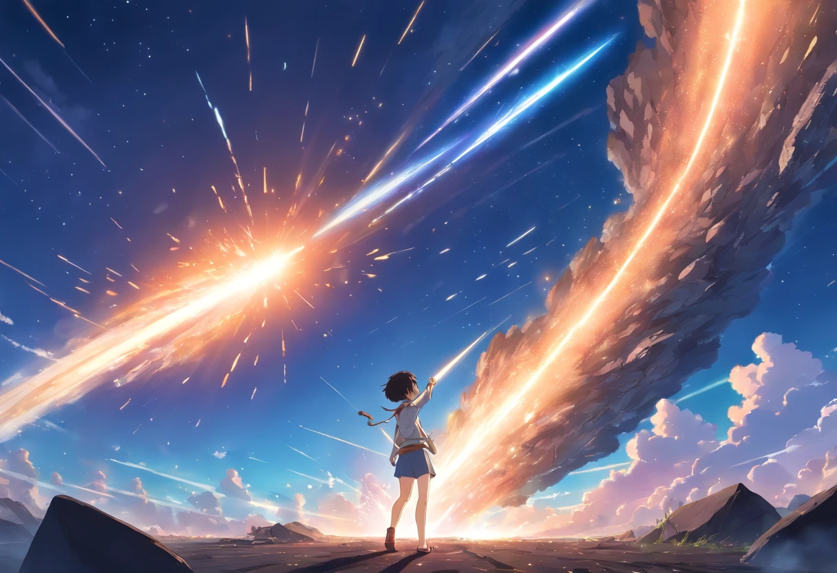 A meteorite strikes Earth