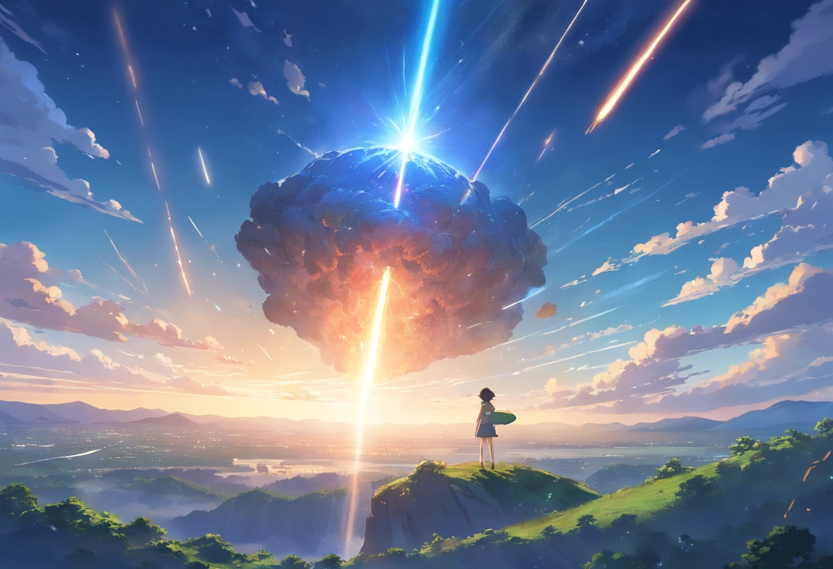 A meteorite strikes Earth