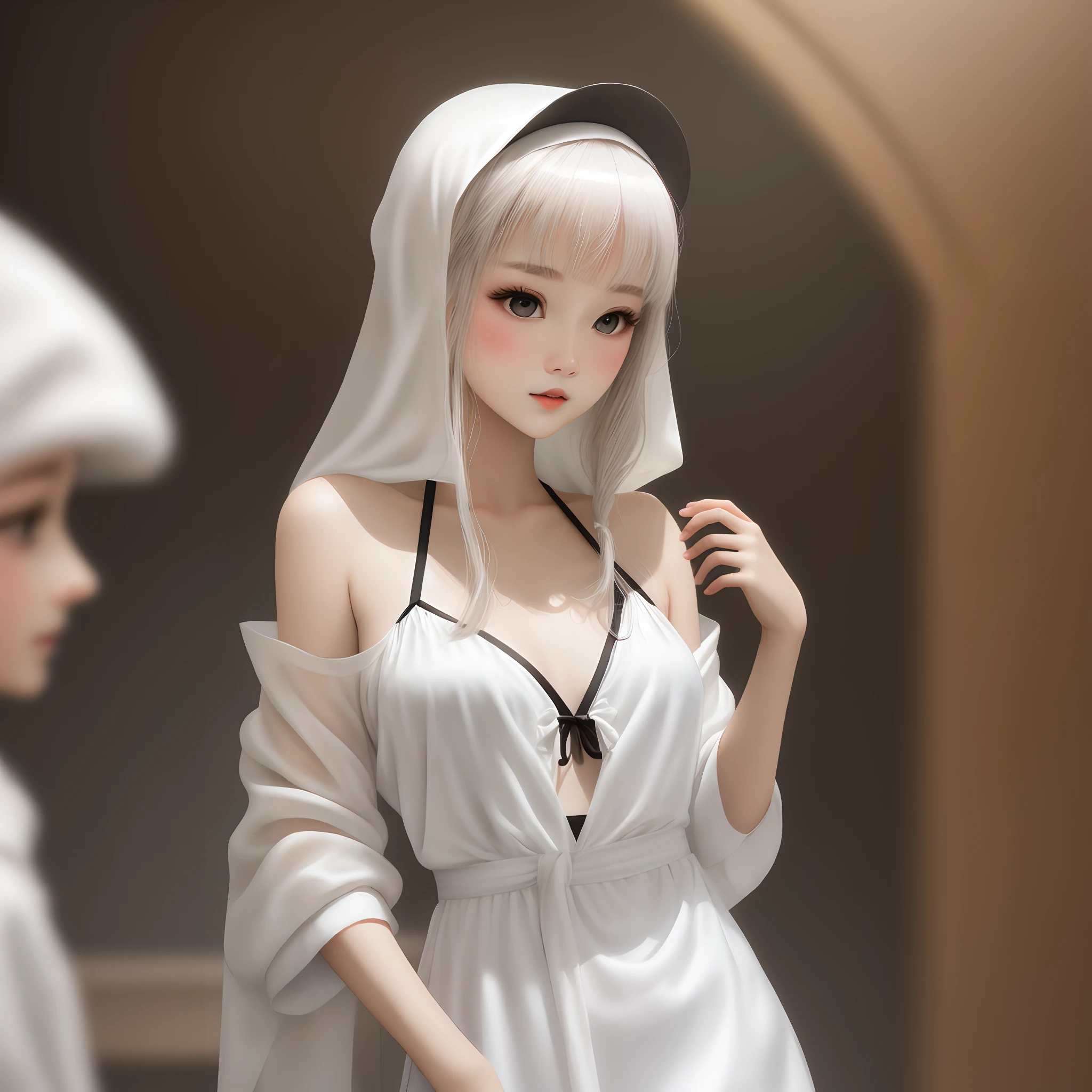 White silk cute