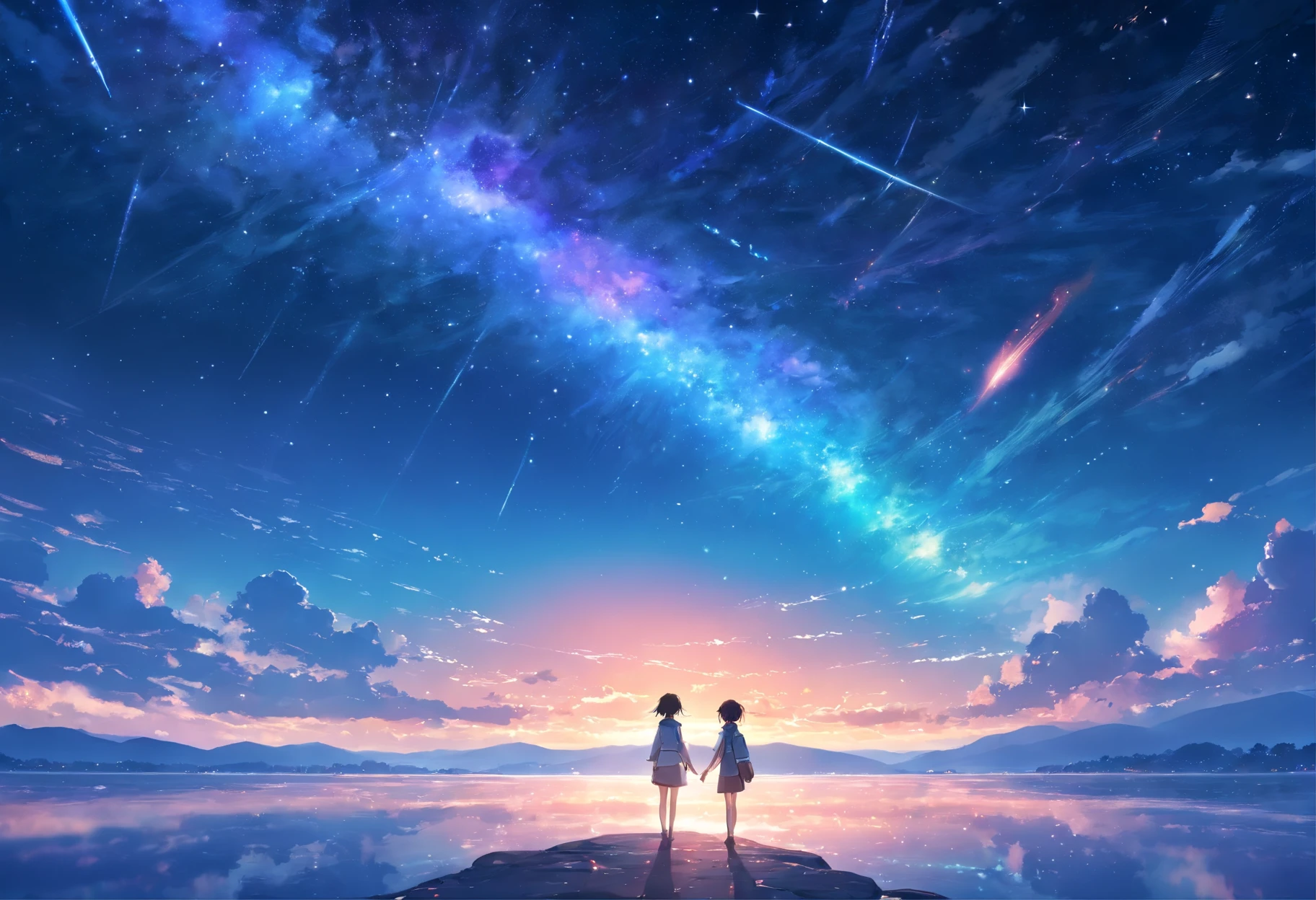 The starry sky of the entire galaxy,dream magical