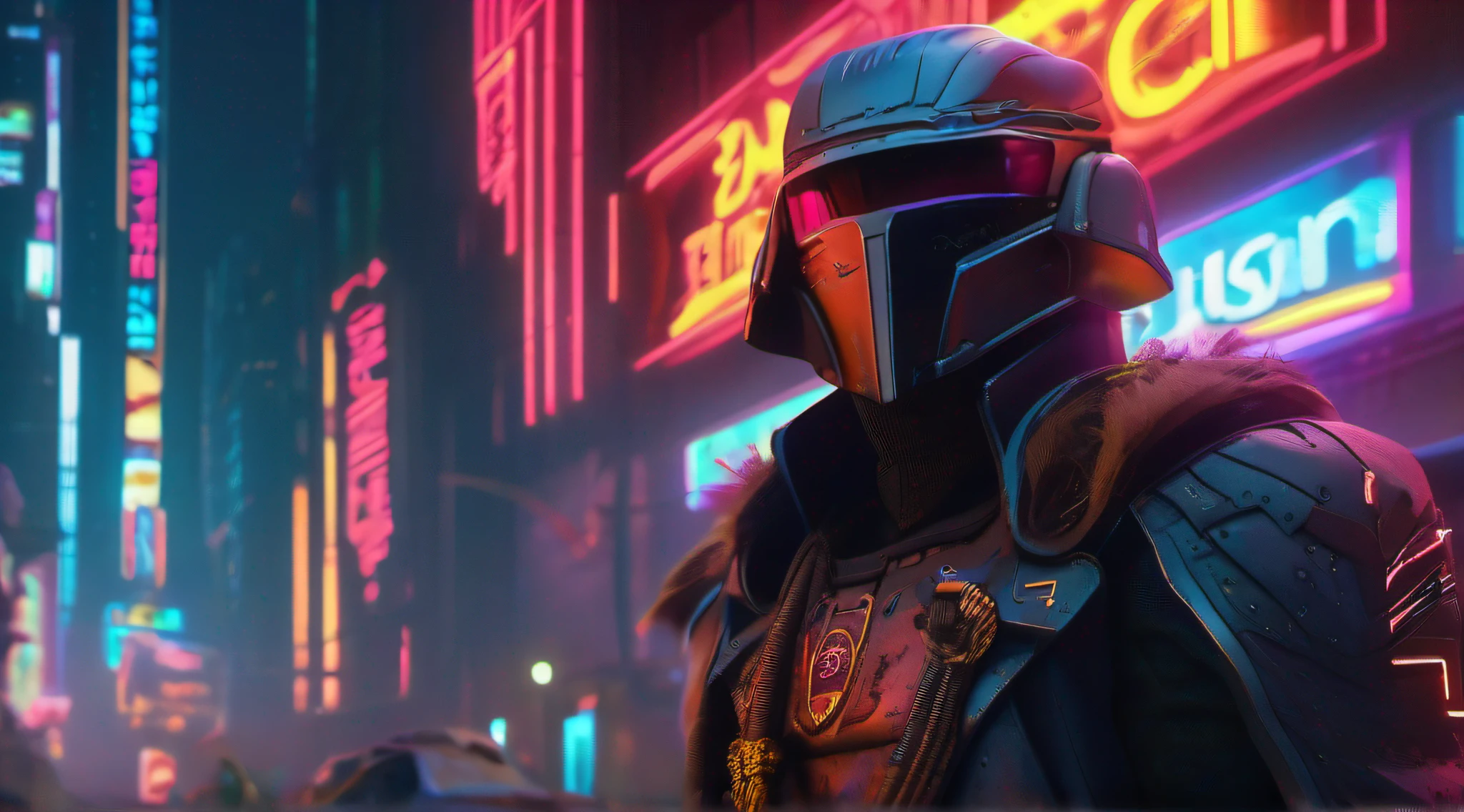 cyberpunk crusader, masterpiece, best quality, high quality, detail .8k, neon