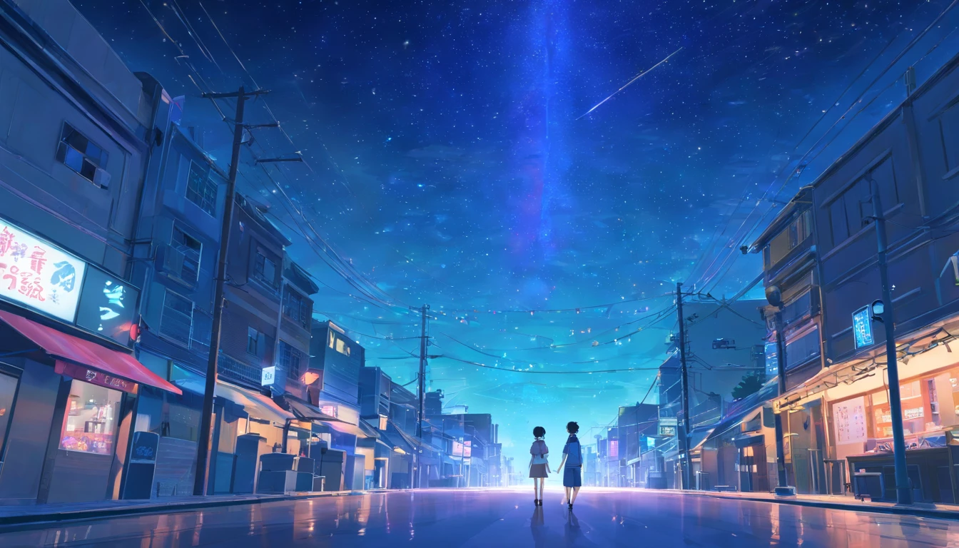城市,the night,starrysky,nighttime scene,4k