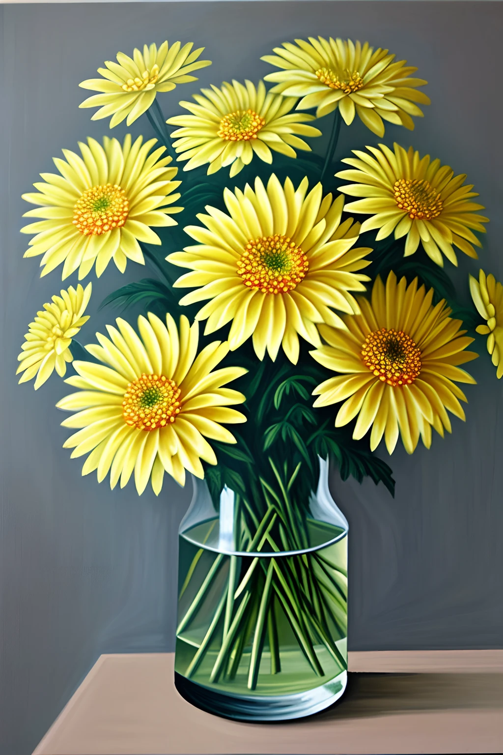 chrysanthemums(oil painted)