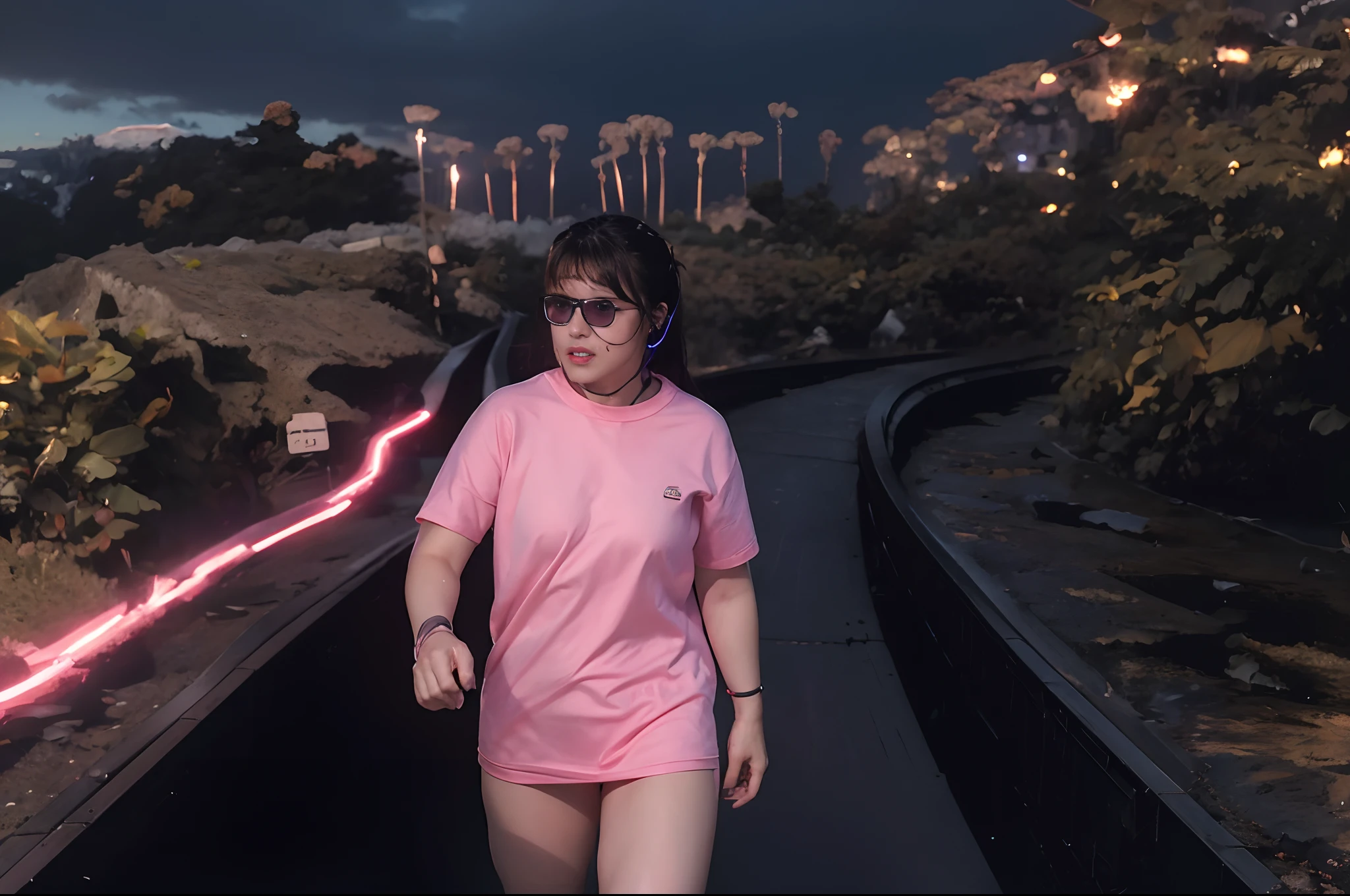 Top Quality, Masterpiece, Ultra High Resolution, (Photorealistic: 1.4), Raw Photo, 1 Girl, Black Hair, Glossy Skin, 1 Mechanical Girl, (Ultra Realistic Detail)), Portrait, Global Illumination, Shadows, Octane Rendering, 8K, Ultra Sharp, Big, Cleavage Exposed Raw Skin, Metal, Intricate Ornament Details, Japan Details, Very intricate details, realistic light, CGSoation trend, purple eyes, glowing eyes, facing the camera, neon details, mechanical limbs, blood vessels connected to the tube, mechanical vertebrae attached to the back, mechanical cervical attachment to the neck, sitting, wires and cables connecting to the head, gundam, small LED lamps,