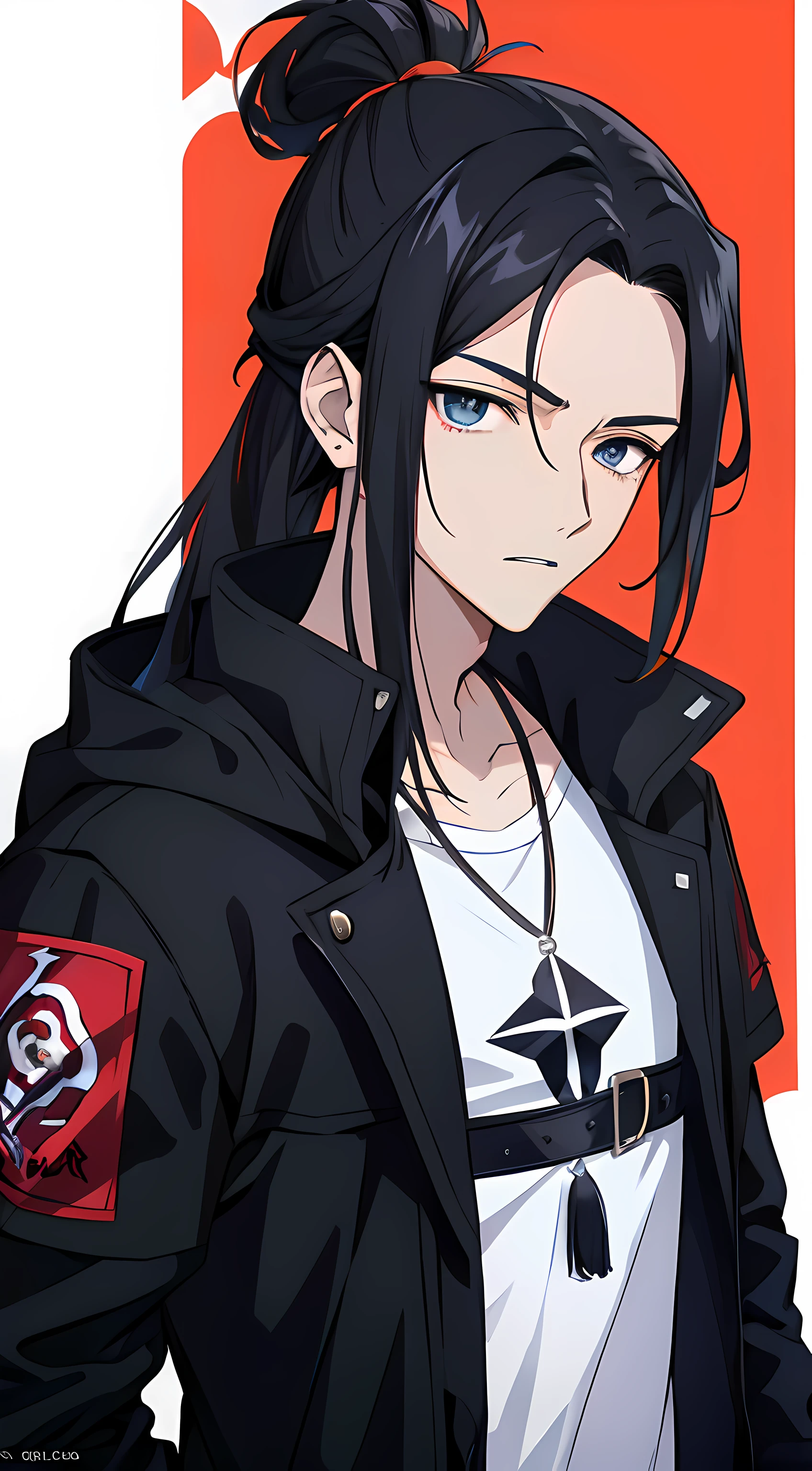 Anime - imagem de estilo de uma mulher com um cabelo preto e uma camisa branca, personagem estilo anime, jett de valorant, Gatilho Estilo de Arte de Anime, cara bonito na arte demon slayer, 2 d estilo anime, arte anime de alta qualidade, estilo anime masculino, em estilo anime, em estilo anime, personagem de anime masculino, cara de anime alto com olhos azuis e homem