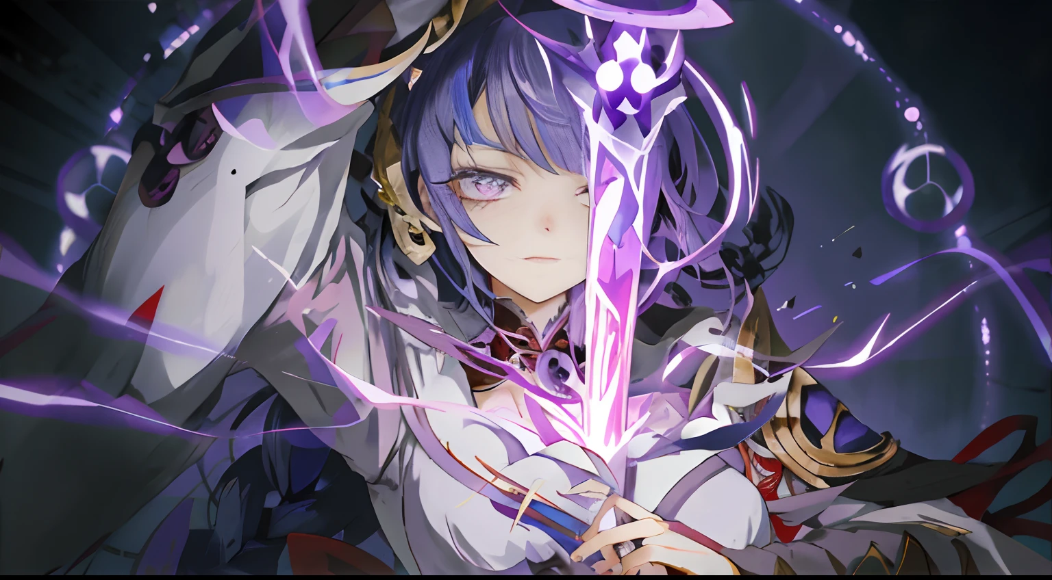 Anime girl with purple hair and white dress holding sword, Ayaka Genshin impact, shalltear from overlord, shalltear bloodfallen, Portrait Chevaliers du Zodiaque Fille, Best anime 4k konachan wallpaper, anime big breast《kingpin》Albedo in , Albedo from Overlord, portrait gapmoe yandere grimdark