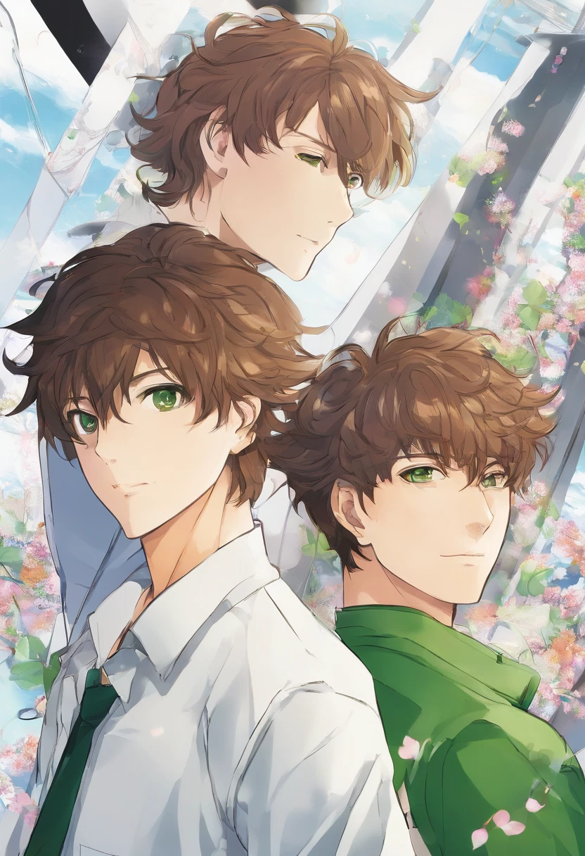 two man, John and Luke. John is 43 years old, tall and muscular with short brown hair and green eyes. Luke is , handsome and athletic with shaggy brown hair and innocent doe eyes.