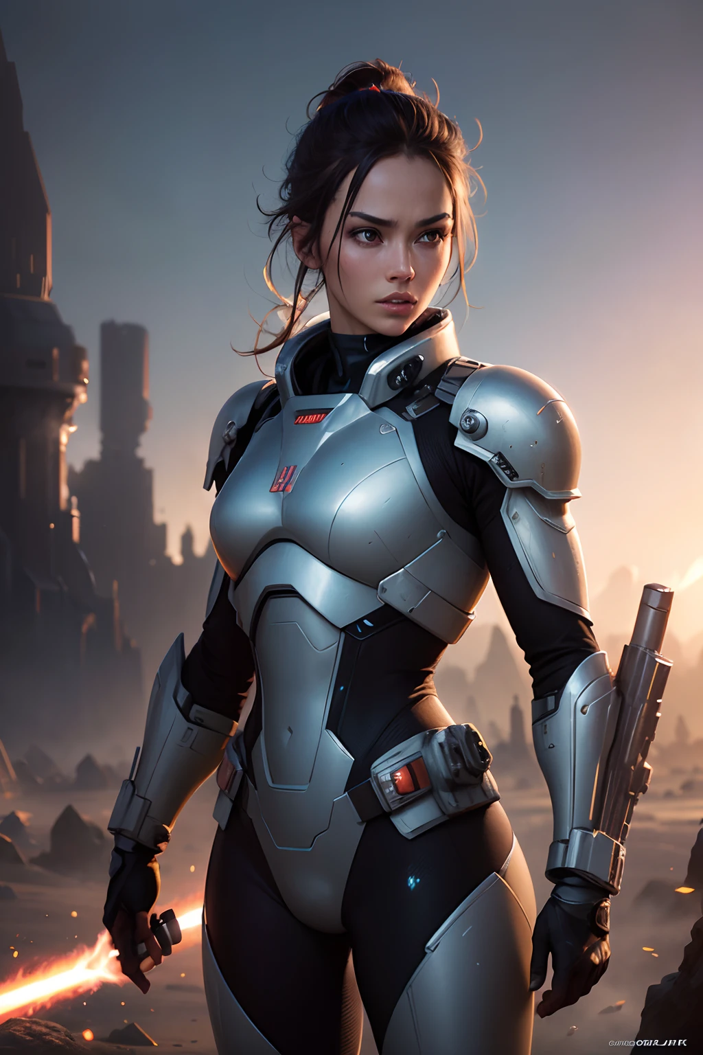 (best quality,4k,8k,highres,masterpiece:1.2),ultra-detailed,(realistic,photorealistic,photo-realistic:1.37),HDR,UHD,studio lighting,ultra-fine painting,sharp focus,physically-based rendering,extreme detail description,professional,vivid colors,bokeh,portraits,landscape,horror,anime,sci-fi,photography,concept artists,comic books,space,action-packed,adventure,warfare,heroes,villains,epic battles,galaxies,futuristic technology,alien species,varied planets,lightsabers,starships,laser beams,robots,advanced armor,planet destruction,intergalactic travel,dramatic posing,explosions,explore unknown territories,universe,innovative costumes,expansive and immersive,extraterrestrial civilizations,
groundbreaking franchise.