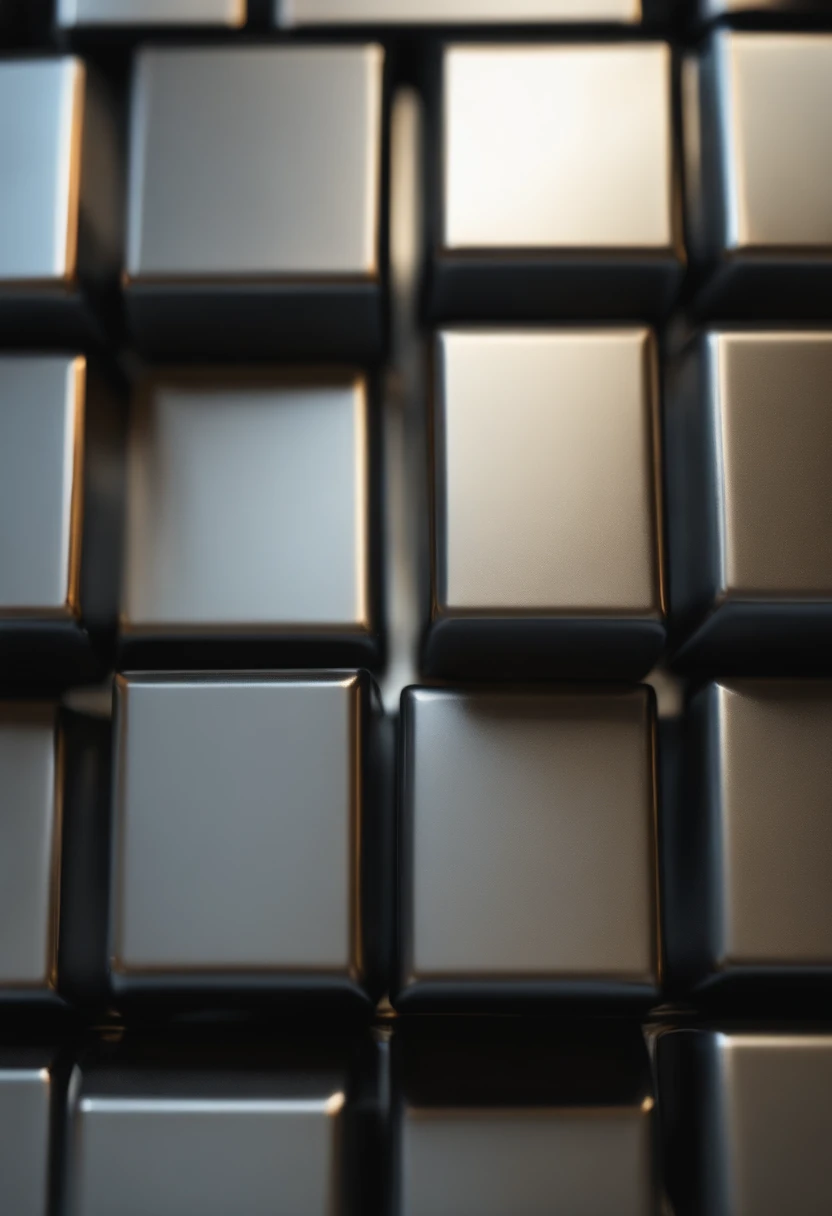 Main body metal cube texture natural light close-up welcome light less decoration