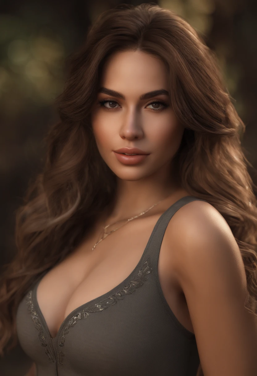 (Realista, high - resolution:1.3), 1 chica con un cuerpo perfecto, super fine face and eyes,Cabello largo, Camiseta sin mangas de colores aleatorios:1.2, Vaqueros cortos, teta grande,Exponer las tetas, mujer japonesa, sentada en un perro