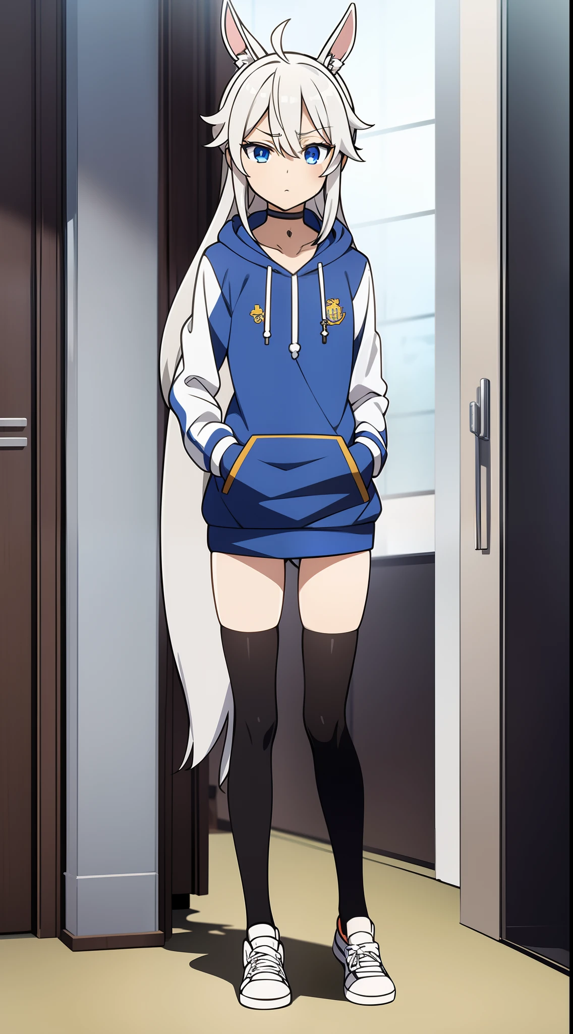 Hibiki Kuze White Rabbit Version Hoodie Jacket Anime Cosplay Costume (Male XS) : Clothing, Shoes & Jewelry