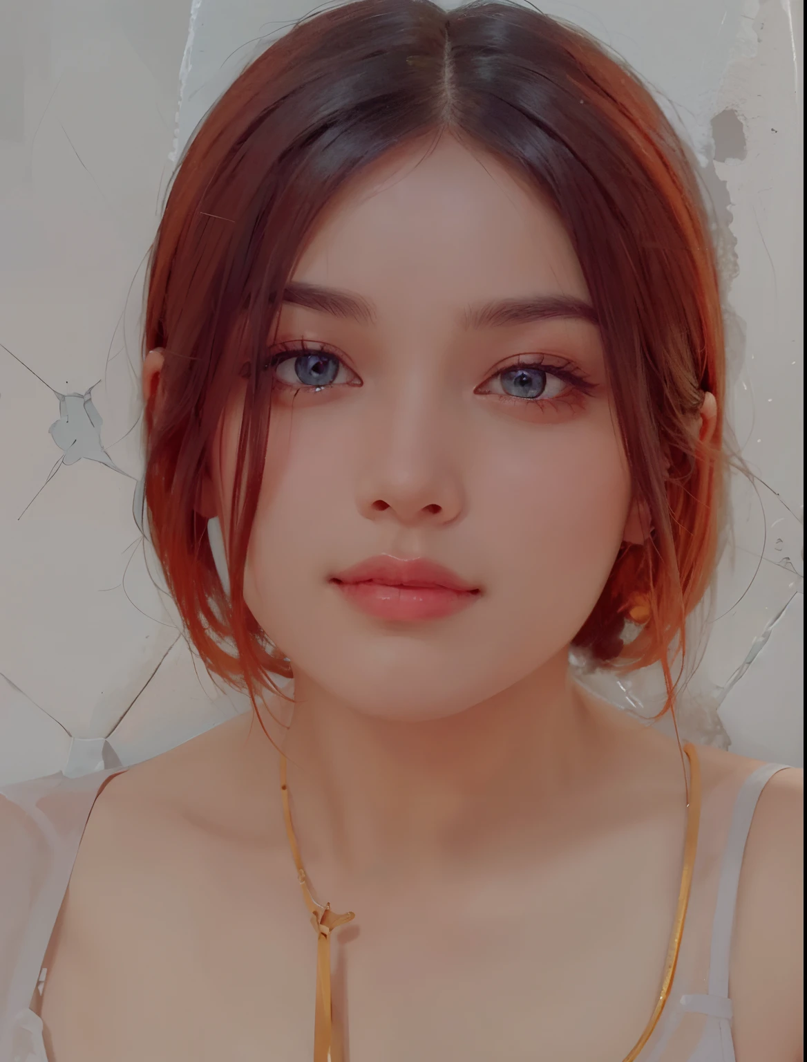 change background to amereca city, (Ultra Real), (Illustration), (High Resolution), (8K), (Very Detailed), (Best Illustration), (Beautiful and Detailed Eyes), (Best Quality), (Ultra Detailed), (Masterpiece), (Wallpaper), (Detailed Face), Solo, One Girl, Watching Viewer, Fine Details, Detailed Face, In the Dark, Deep Shadows, Low Key, pureerosfaceace_v1, Smile, Short Hair, Black shawl straight hair, 46-point diagonal bangs