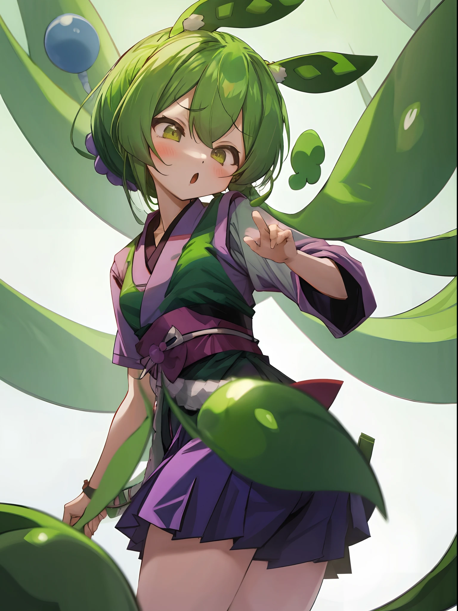 Zundamon, Green hair, Edamame ears, girl with, komono
