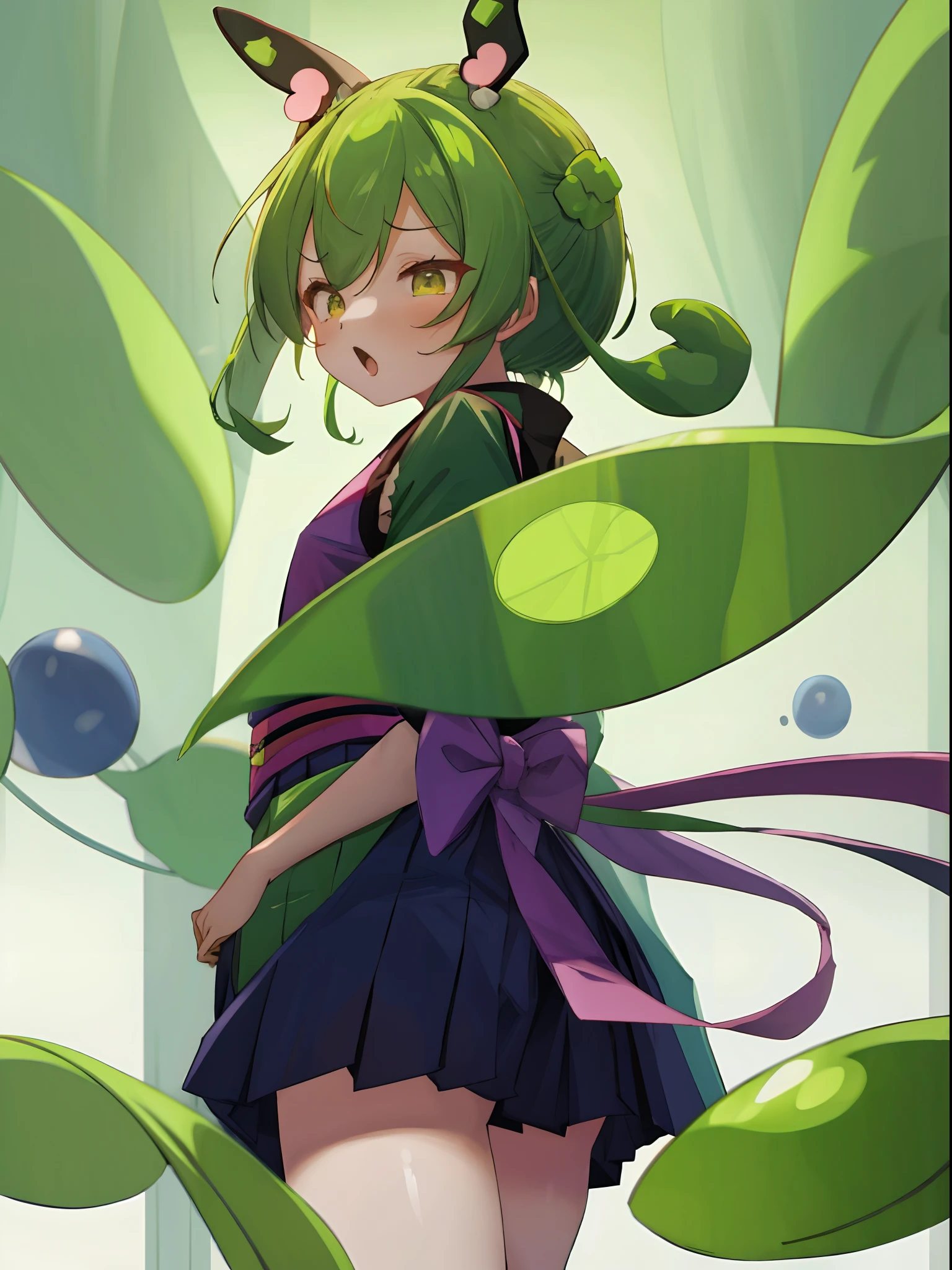 Zundamon, Green hair, Edamame ears, girl with, komono