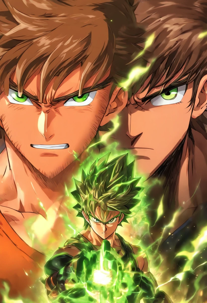 two man, John and Luke. John is 43 years old, tall and muscular with short brown hair and green eyes. Luke is , handsome and athletic with shaggy brown hair and innocent doe eyes.