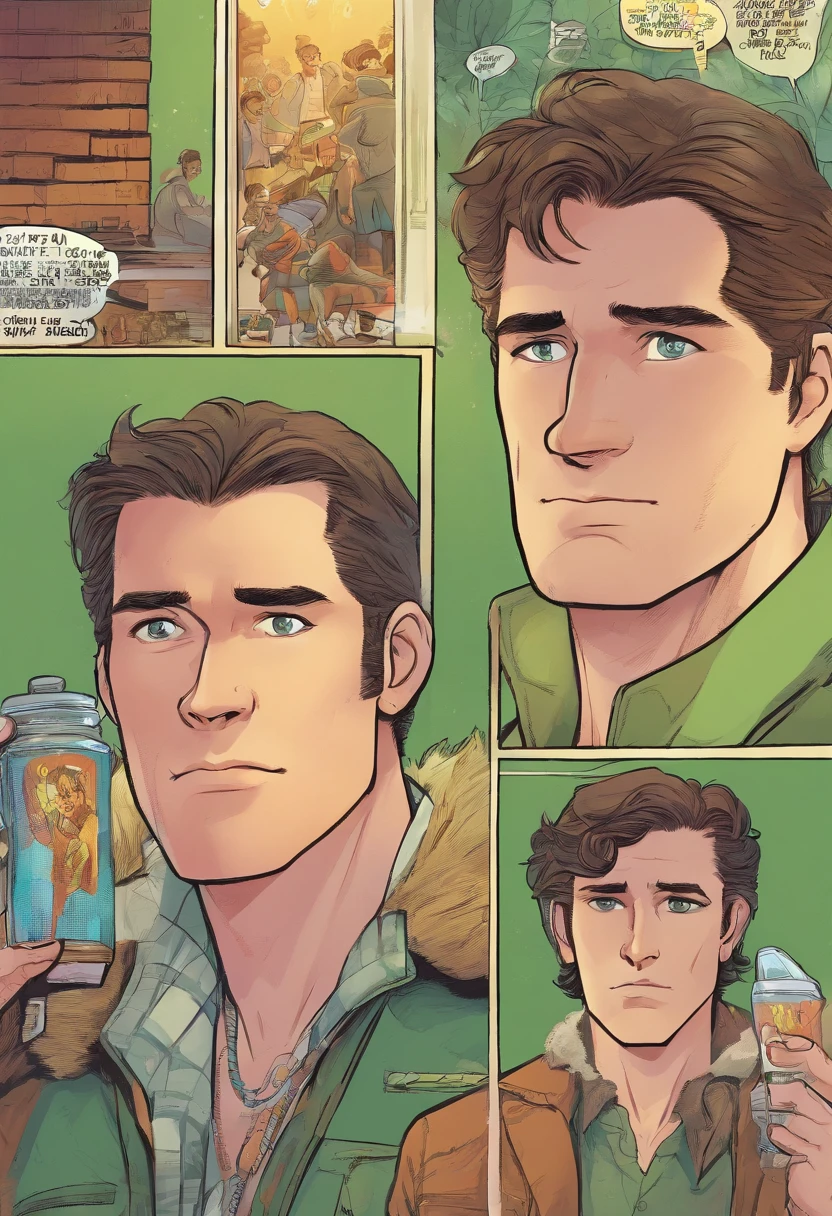 two man, John and Luke. John is 43 years old, tall and muscular with short brown hair and green eyes. Luke is 16, handsome and athletic with shaggy brown hair and innocent doe eyes.