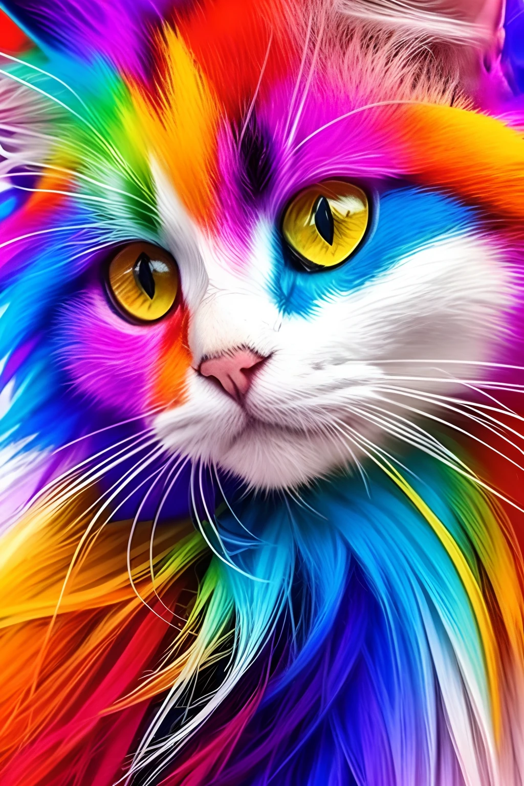 catss、Hairy、Colorful colors