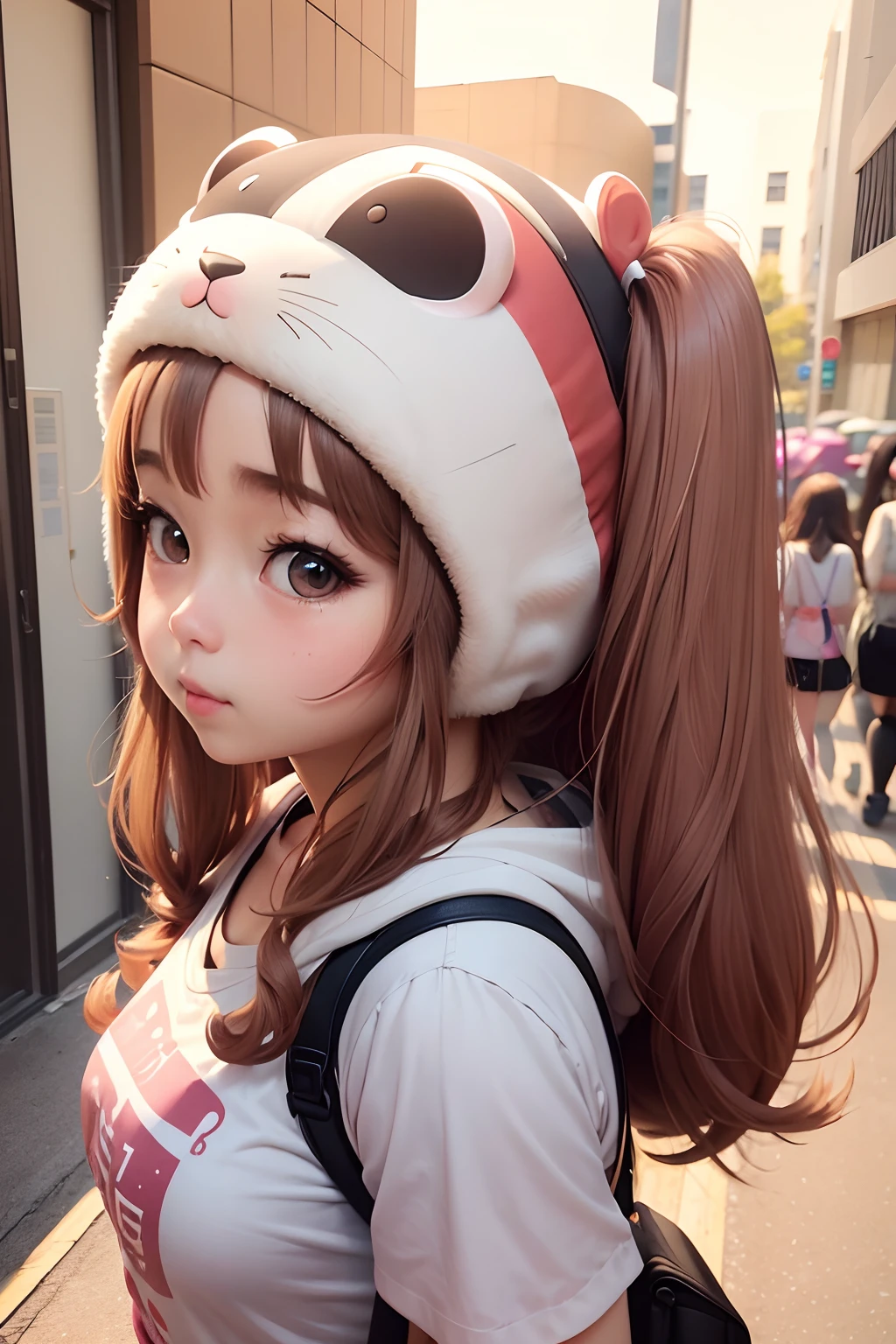 Hamster headgear、Female college student、kawaii、Thick、Muchimuchi、Plump