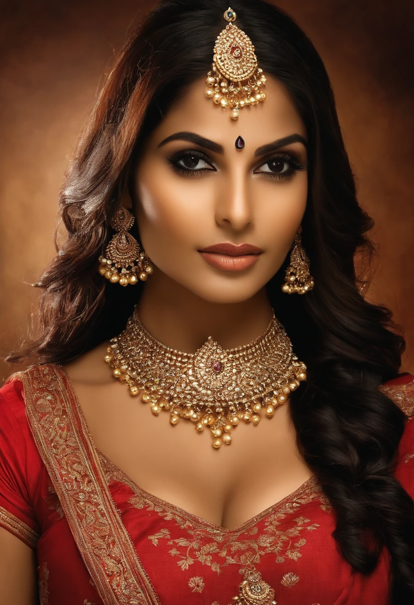 mujer vientre plano cabello largo recogido, (Indian girl),beauty, indian, beautiful sexy women, , extremely detailed , jaw-dropping beauty, big boobs deep cleavage, sexy indian women, massive boobs in sexy western fusion