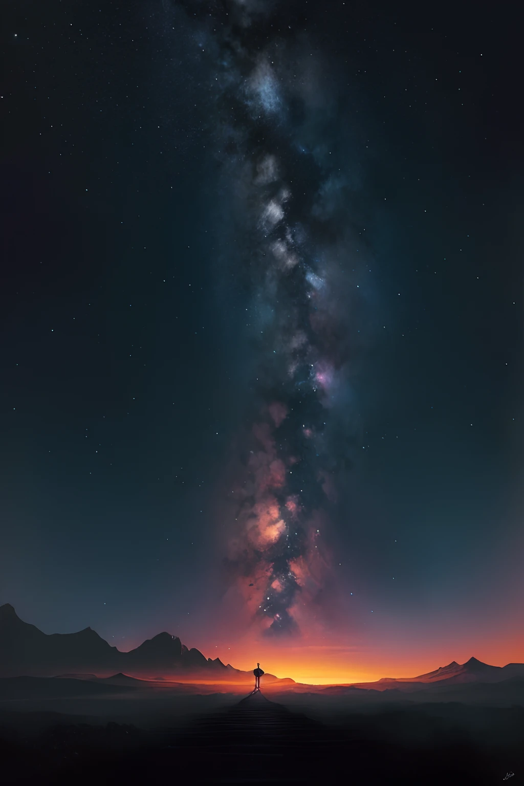 a beautiful naked girl with short pink hair and  large breast floating in outer space, dark skies, lots of stars, earth in the back ground, super photorealistic