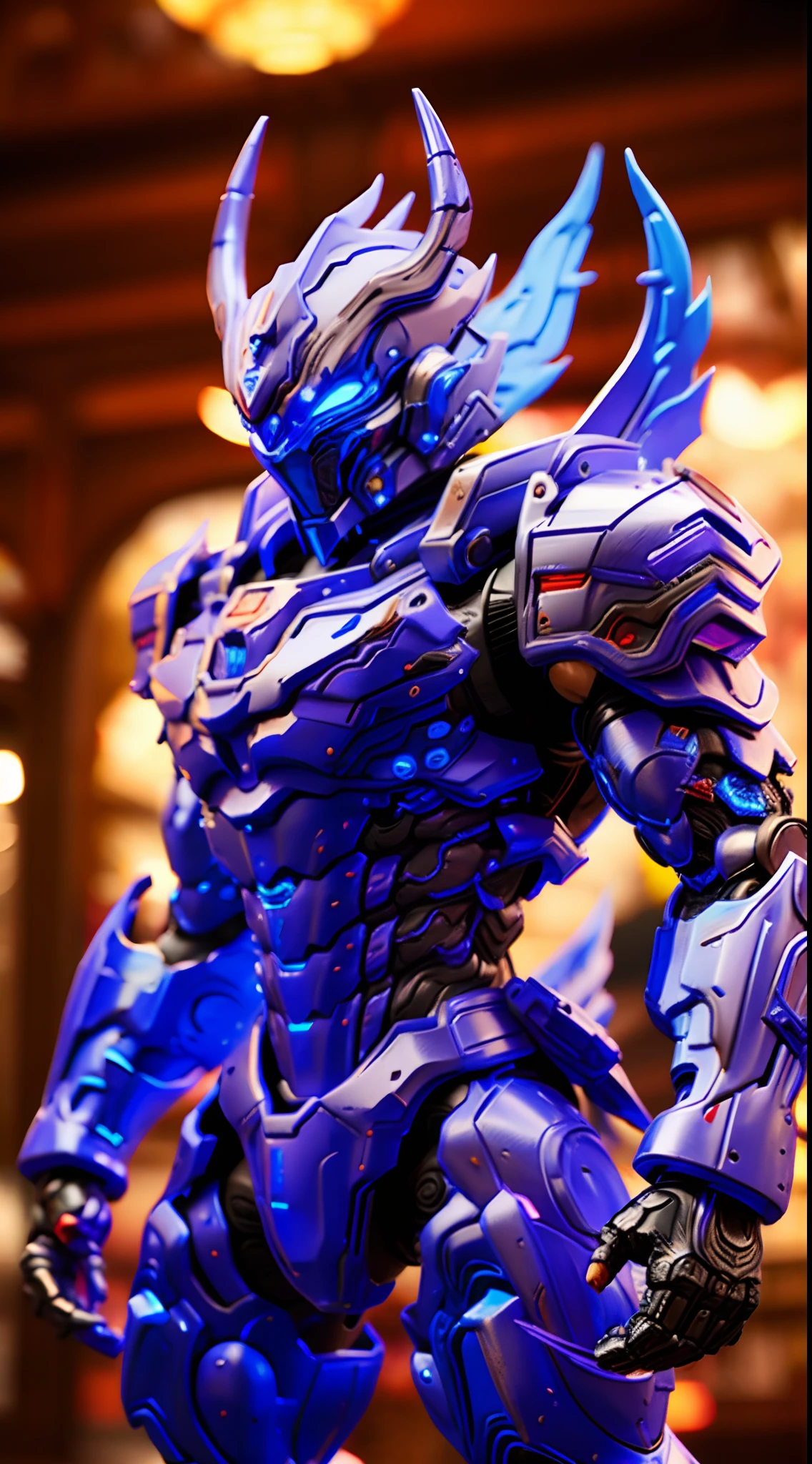 BLUE DRAGON, MECHANICAL ARMOR, TRANSPARANT, MUSCLE BODY