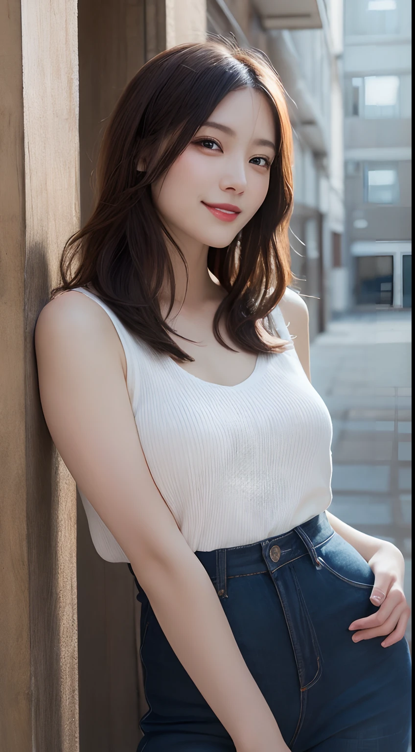 masutepiece, Best Quality, Illustration, Ultra-detailed, finely detail, hight resolution, 8K Wallpaper, Perfect dynamic composition, Beautiful detailed eyes, doress,Medium Hair, mid-chest, Natural Color Lip, Random and sexy poses,Smile、Full body painting、Open legs
