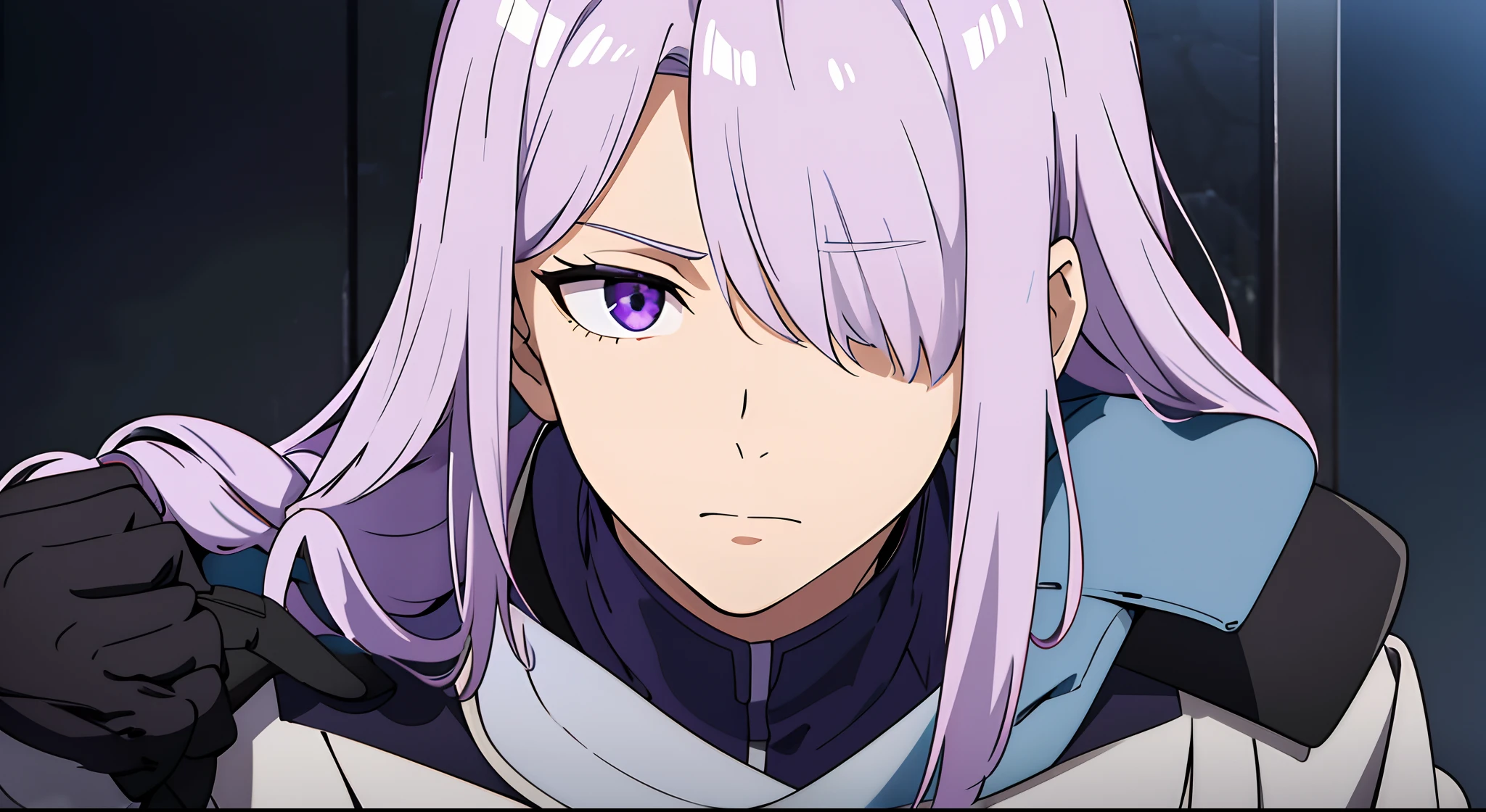 A-Dry is tall, Has sharp purple eyes、Young man with lilac-gray hair. His left eye is obscured by his hair bangs、The hair on the other side is braided from a bob. His left eye was wounded by a gunshot.、was covered with bandages. When his left eye was not bandaged, The injured person in his left eye was、Although there were vertical scars and bruises to replace the original eye that remained removed due to irreparability. The usual costume is、consisted of one of his Drusia military uniform pilot equipment, And in his princely costume he was dressed in a royal costume. He wore a riding suit and long boots that were not like a prince. In the final episode, Wearing a turtleneck like a military uniform and long boots with laces.