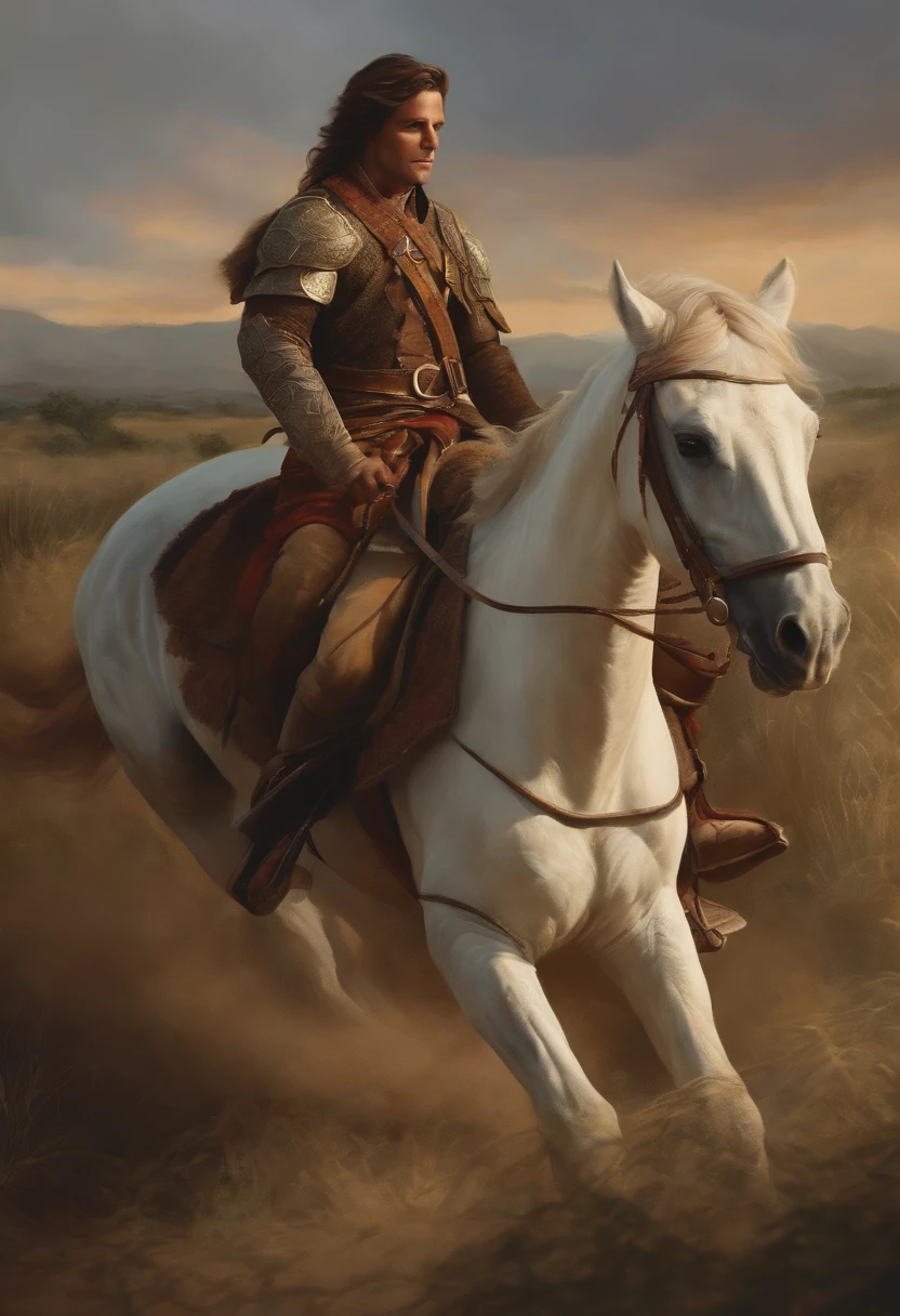 masterpiece, ultra detailed, a turtle riding a horse, illustration,oil paint, realistic colors, soft lighting