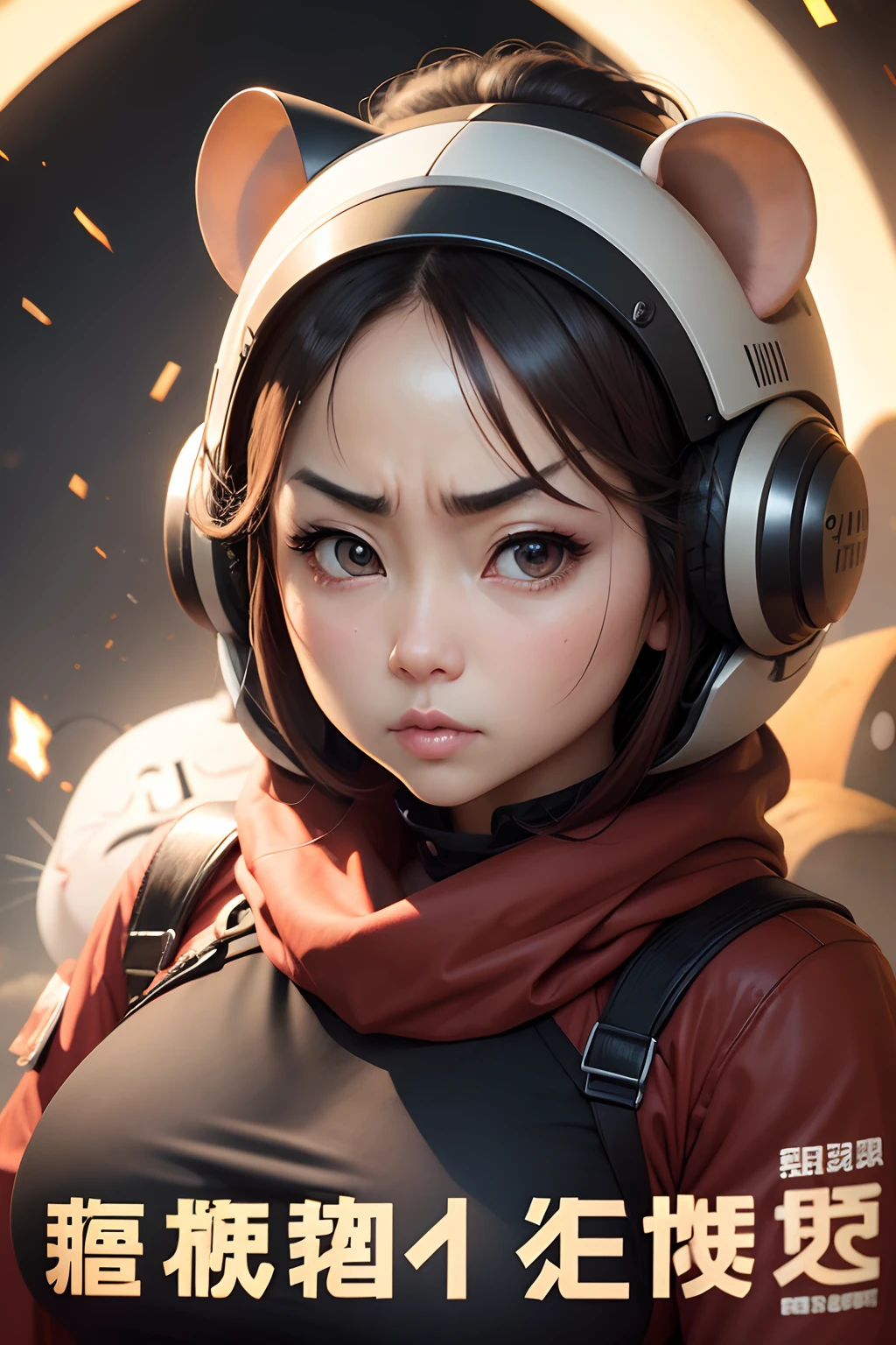 Hamster headgear、Sexy Married Woman、Angry with raised eyebrows、Thick、Muchimuchi、Plump