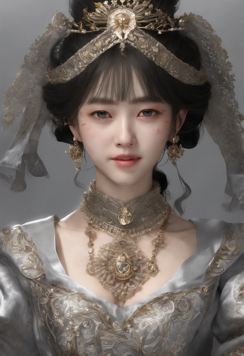 (Realistic:1.3), Sing:1.9,musical,finely detailed, quality, Rembrandt lighting, (Masterpiece:1.2), (Photorealistic:1.2), (Best quality), (Detailed skin:1.3), (Intricate details), Dramatic, Ray tracing, 1girll, Japanese girl, 21 years old, Detailed skin texture, (Blush:0.5), (goosebumps:0.5), Subsurface scattering, Smiling, Medium breasts, Very long hair, bangs, hair between eye, Hair ornaments, Intricate, Exquisite, elaborate, gold, black, Silver, Robes, dress, Cowboy shot, (um dia ensolarado),