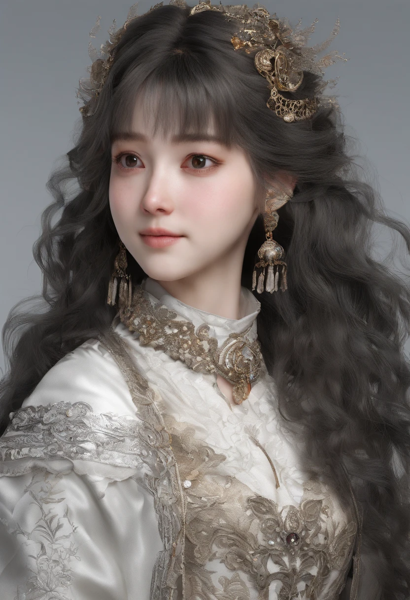 (Realistic:1.3), Sing:1.9,musical,finely detailed, quality, Rembrandt lighting, (Masterpiece:1.2), (Photorealistic:1.2), (Best quality), (Detailed skin:1.3), (Intricate details), Dramatic, Ray tracing, 1girll, Japanese girl, 21 years old, Detailed skin texture, (Blush:0.5), (goosebumps:0.5), Subsurface scattering, Smiling, Medium breasts, Very long hair, bangs, hair between eye, Hair ornaments, Intricate, Exquisite, elaborate, gold, black, Silver, Robes, dress, Cowboy shot, (um dia ensolarado),