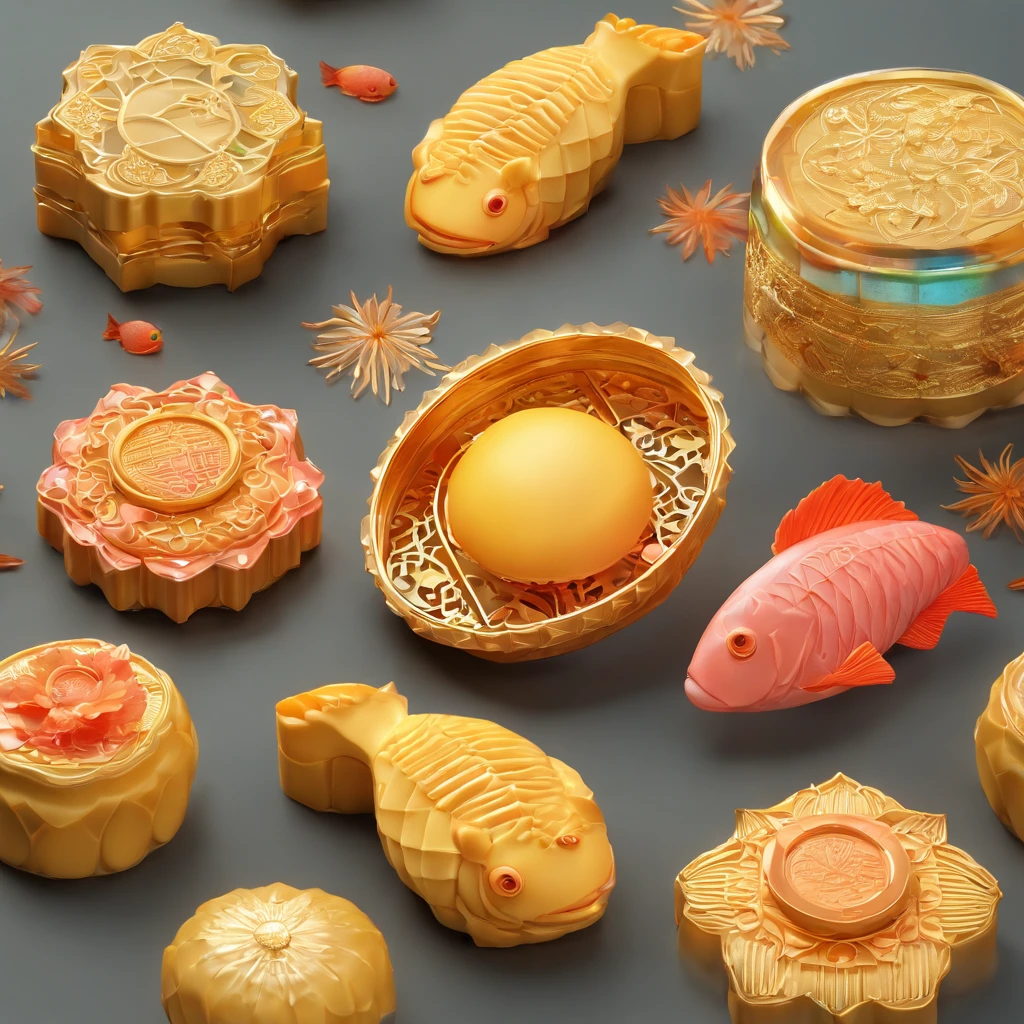 Mooncakes filled with fish