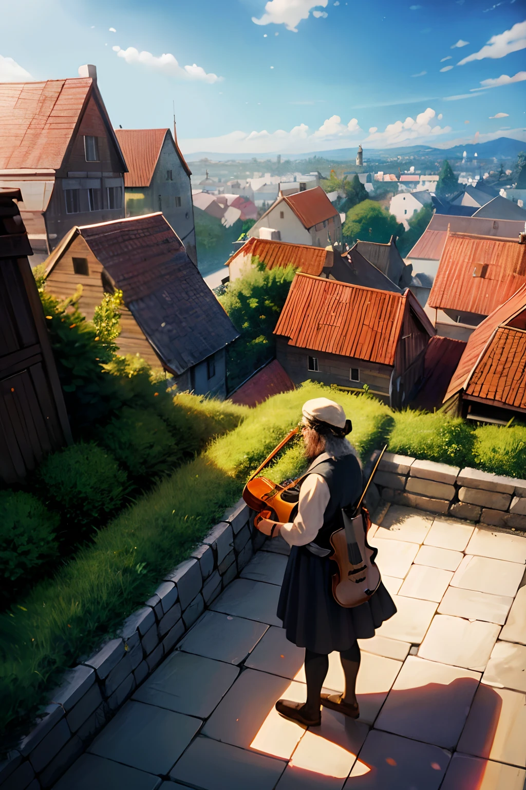 photo photorealistic photorealism photo quality, scene of musical "Fiddler on the Roof".